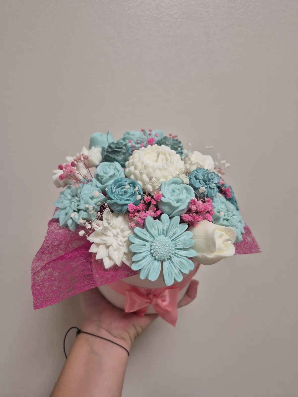 Bouquet de bougies artisanales – Fait main 2