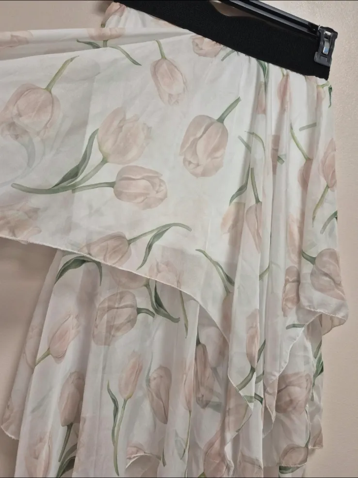 Jupe fluide asymétrique à fleurs Chiaretta – Chiaretta – taille Taille unique 3