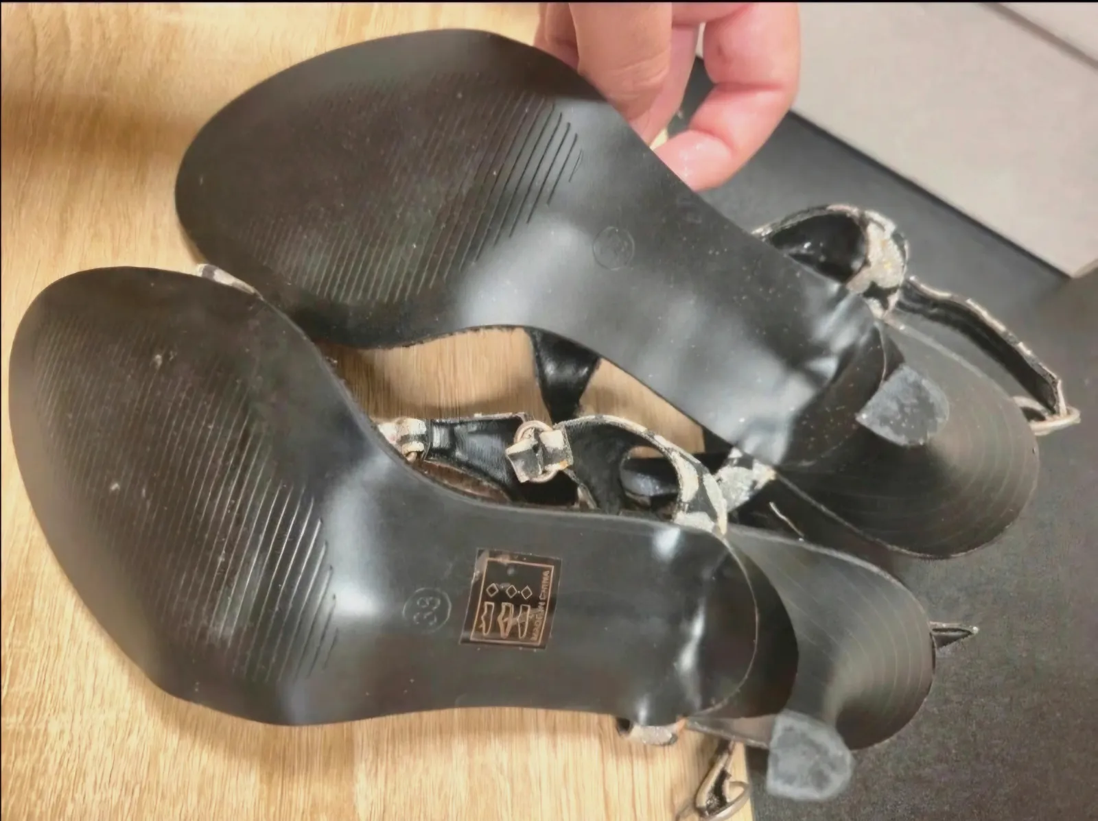 Sandales à talons Carla M pailletées taille 38 – Carla M – taille EU 38 3
