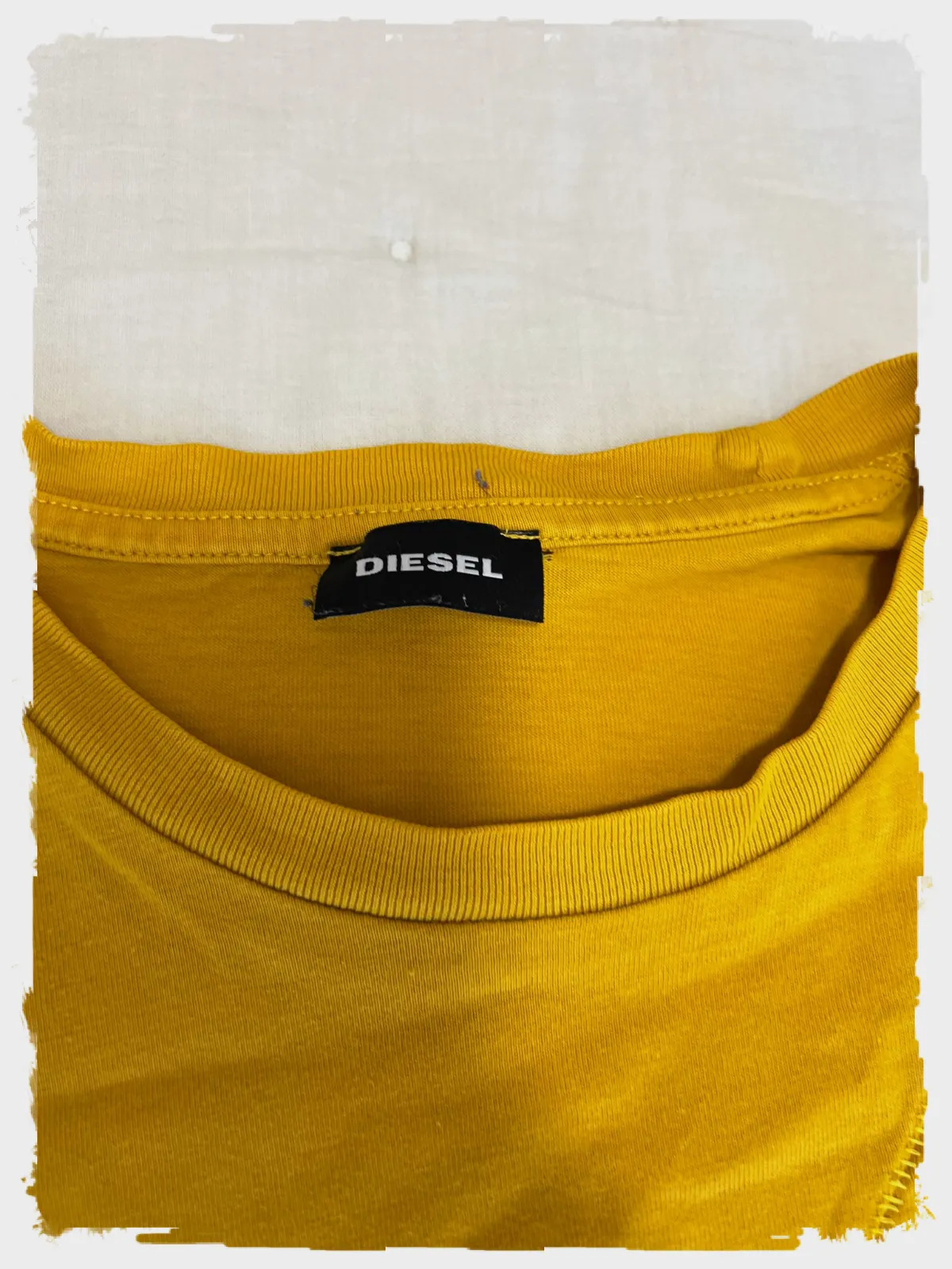 T-shirt Diesel jaune à logo imprimé – Diesel – taille S 4