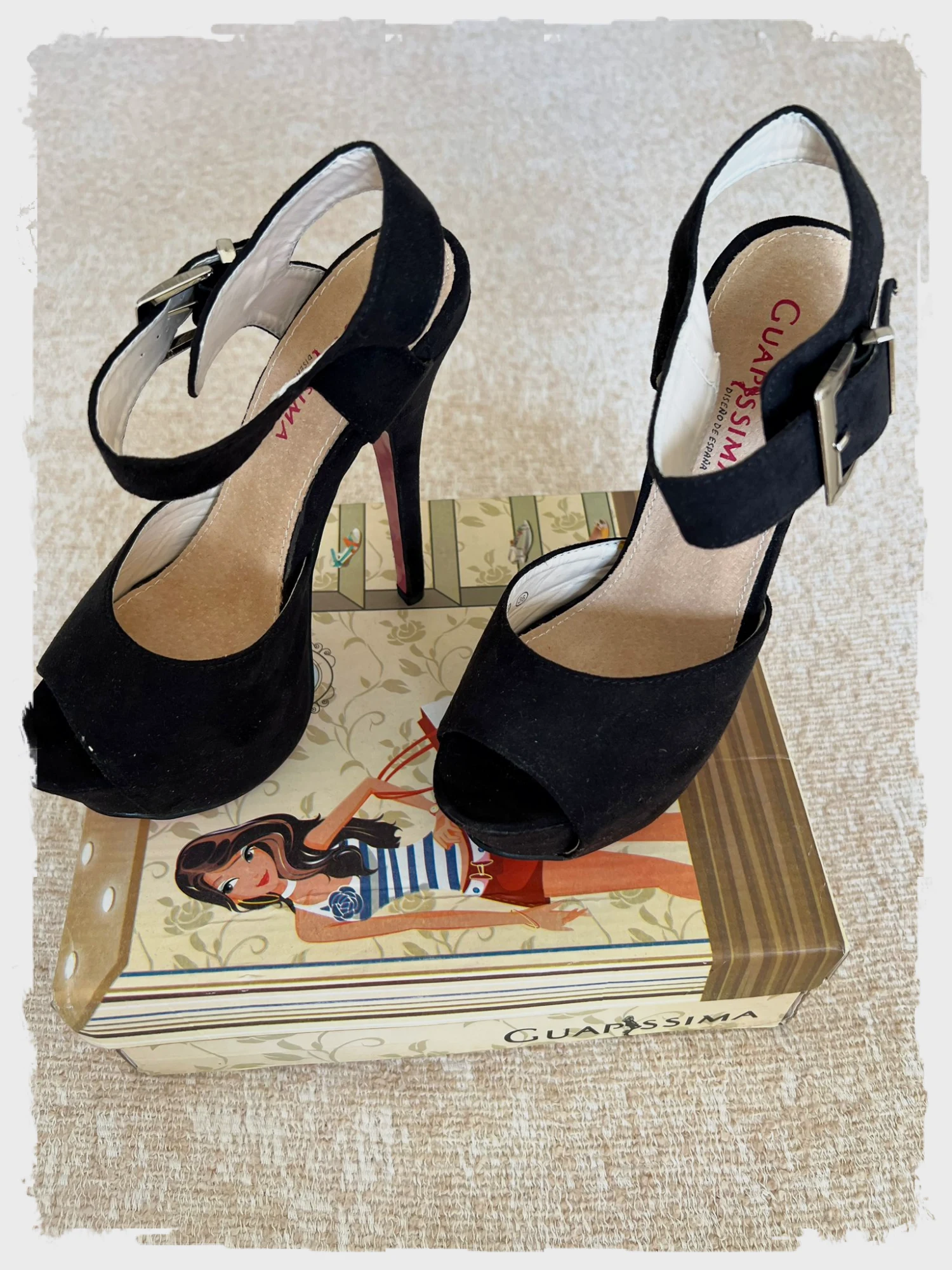 Chaussure à talons aiguilles noires Guapissima – Élégantes et chic - talon haut – Guapissima – taille EU 36