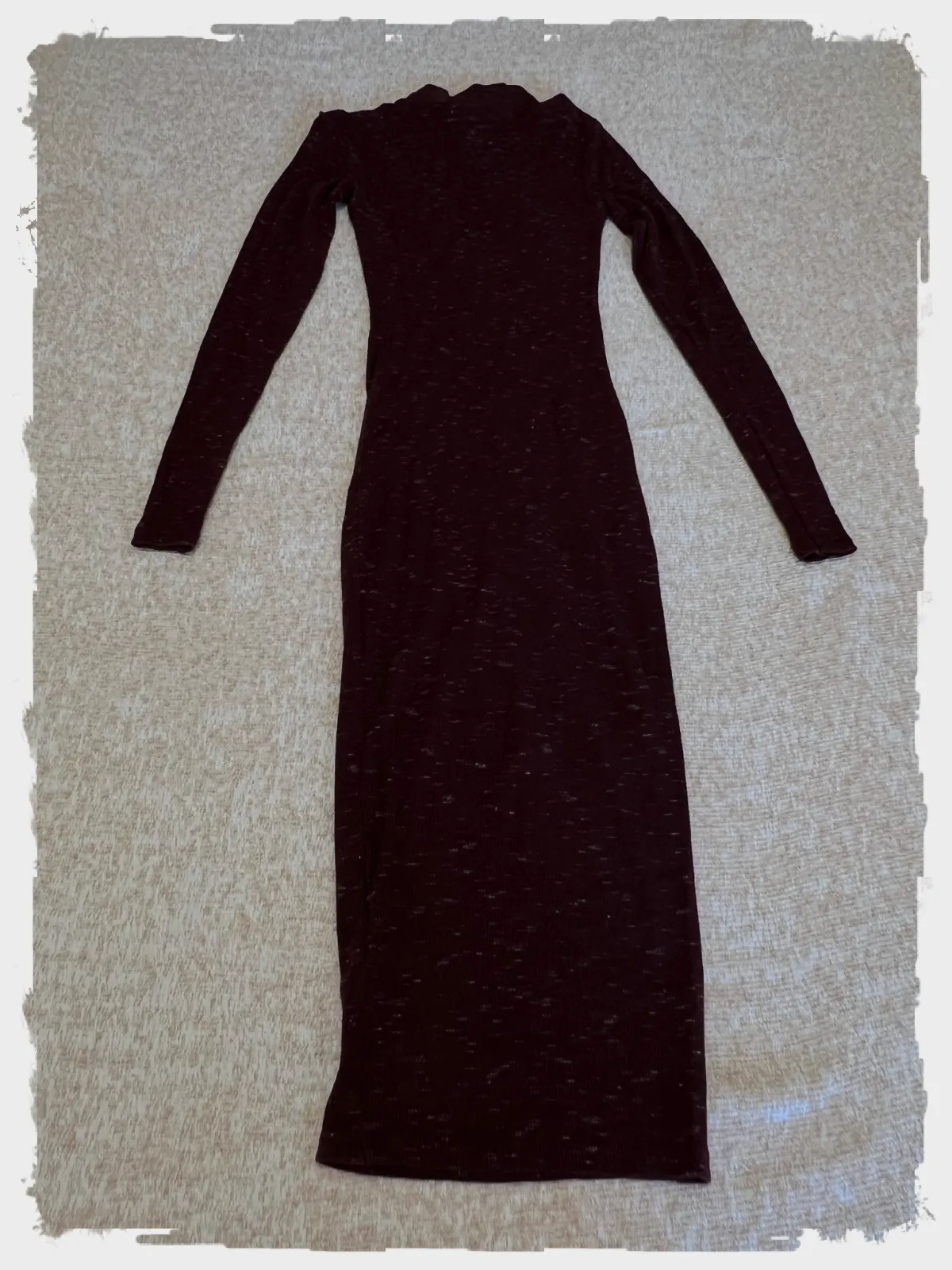 Robe moulante mi-longue bordeaux chiné – Pull & Bear – taille S 2