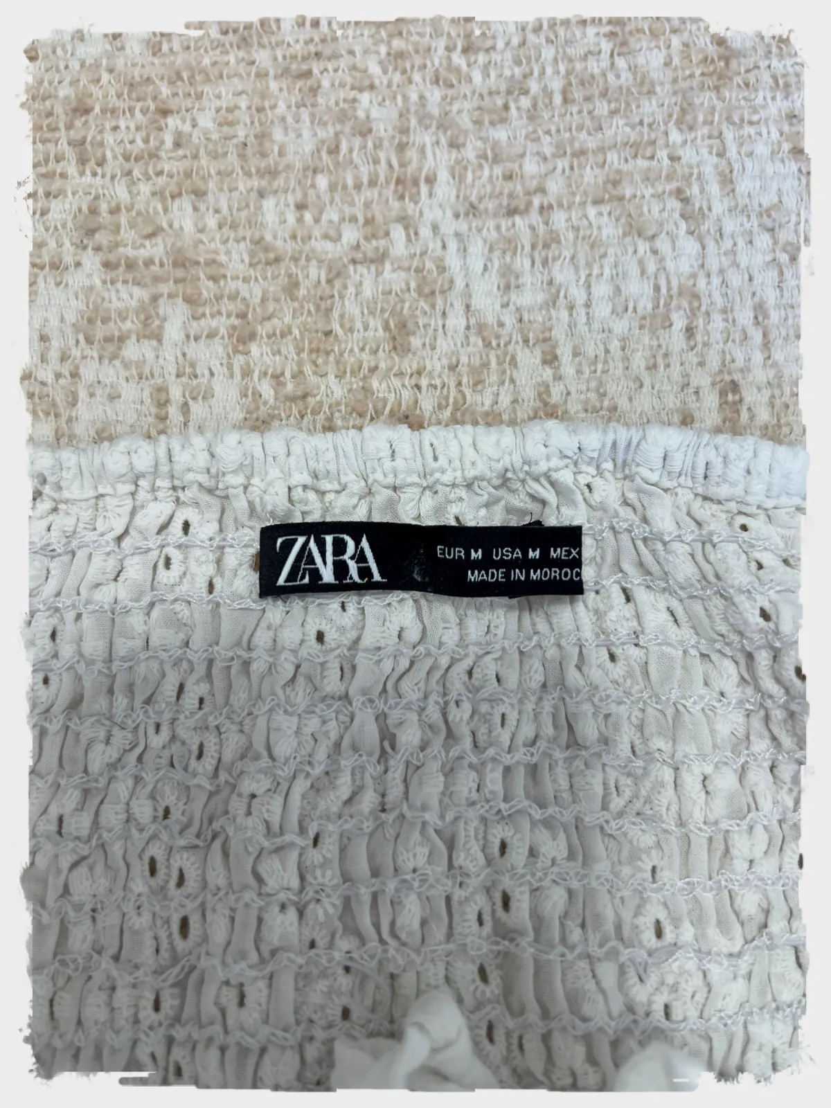 Haut Crop Top blanc brodé - Zara - Taille M – Zara – taille M 3