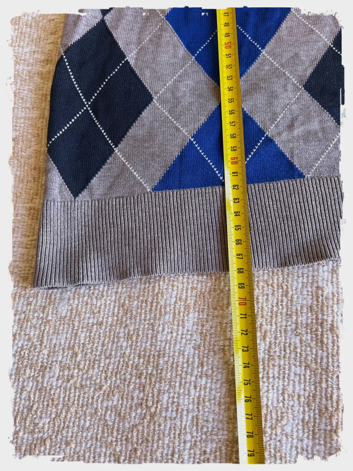 Pull col V Tommy Hilfiger à losanges Argyle – Tommy Hilfiger – taille XL 8