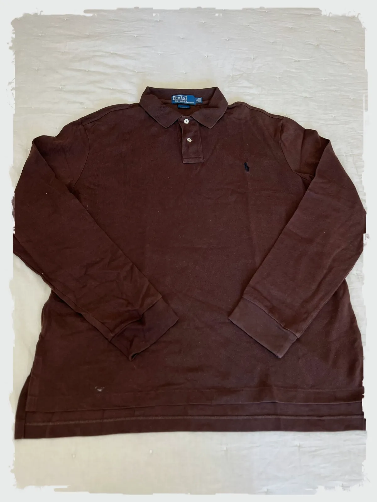 Polo à manches longues Polo Ralph Lauren marron XL – Polo Ralph Lauren – taille XL 2