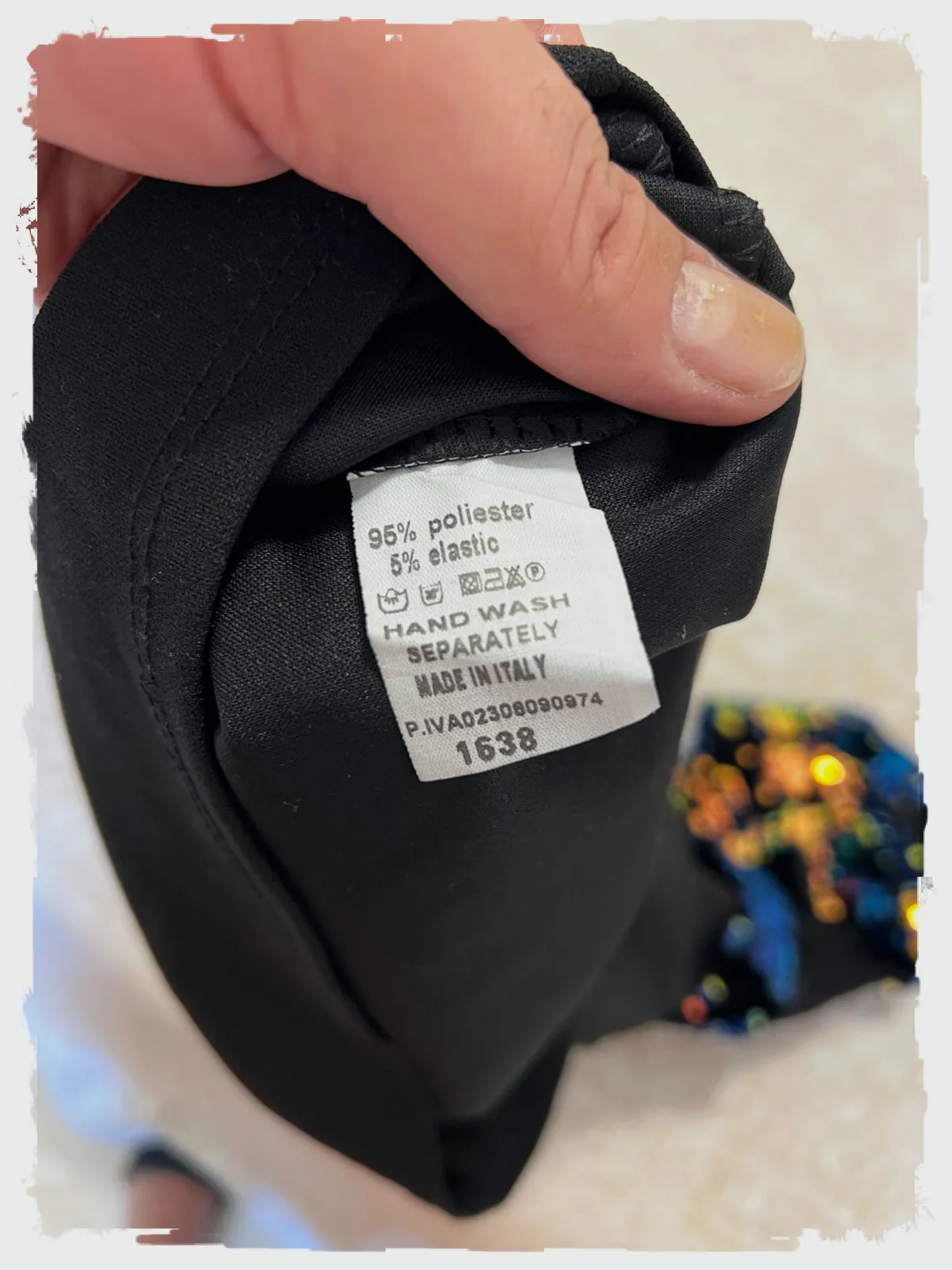Robe noire à manches séquins – italia – taille S 4