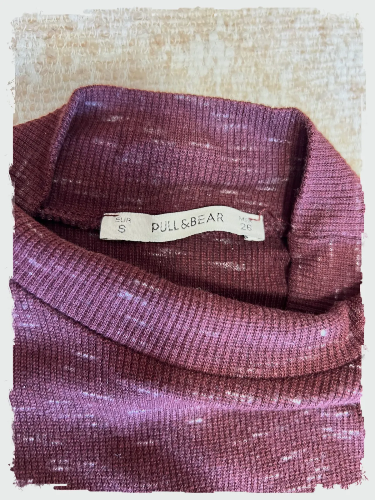 Robe moulante mi-longue bordeaux chiné – Pull & Bear – taille S 5