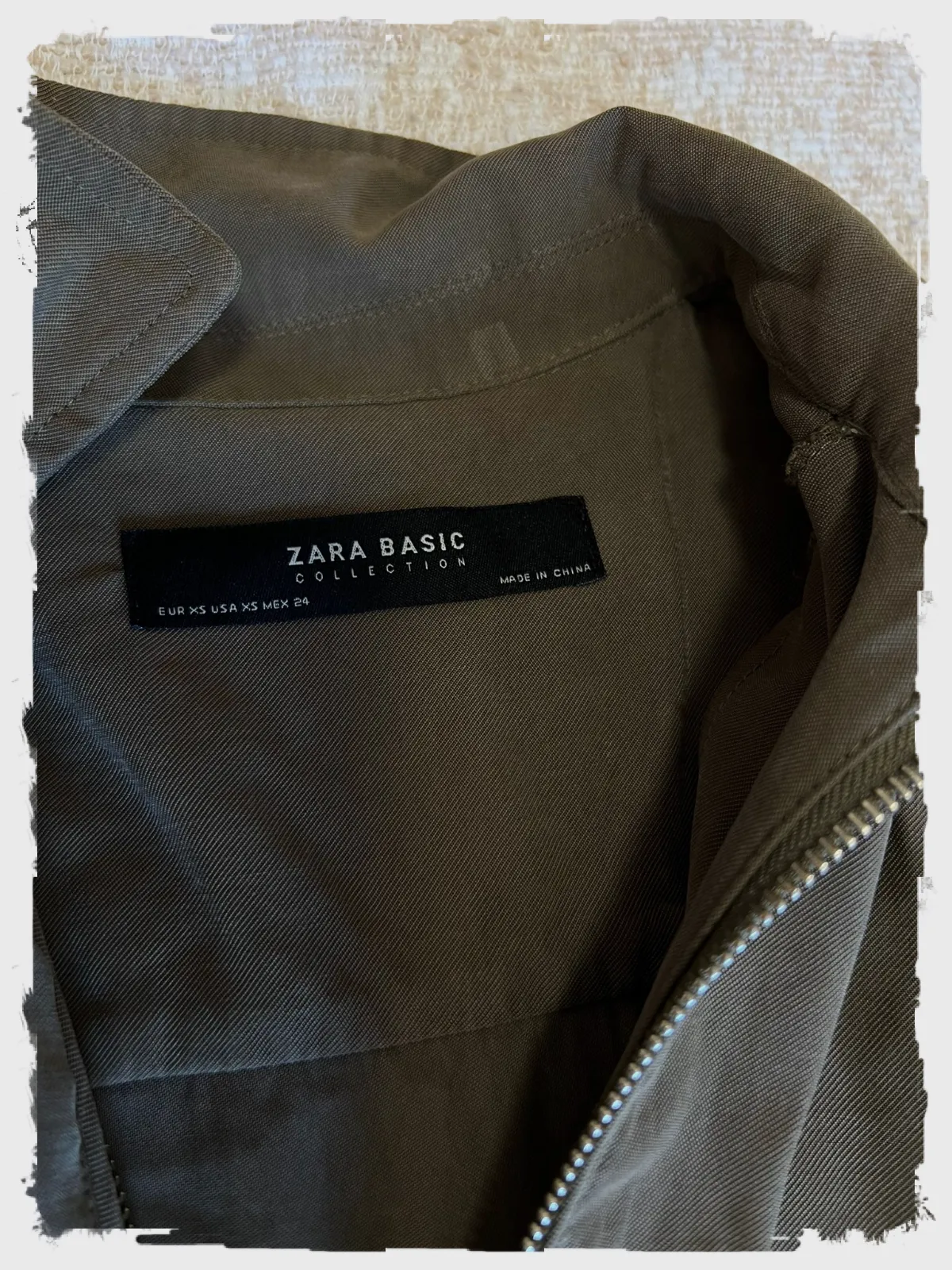 Veste parka fluide Zara khaki taille XS – Zara – taille XS 3