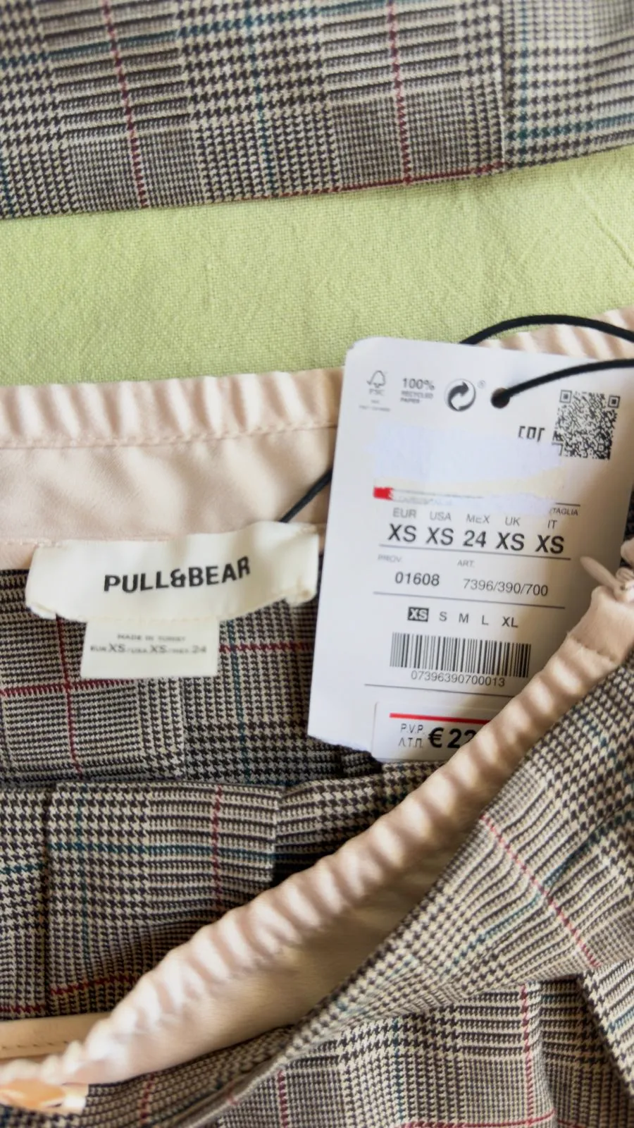 Ensemble bustier + jupe plissée à carreaux – Pull & Bear – taille S 2