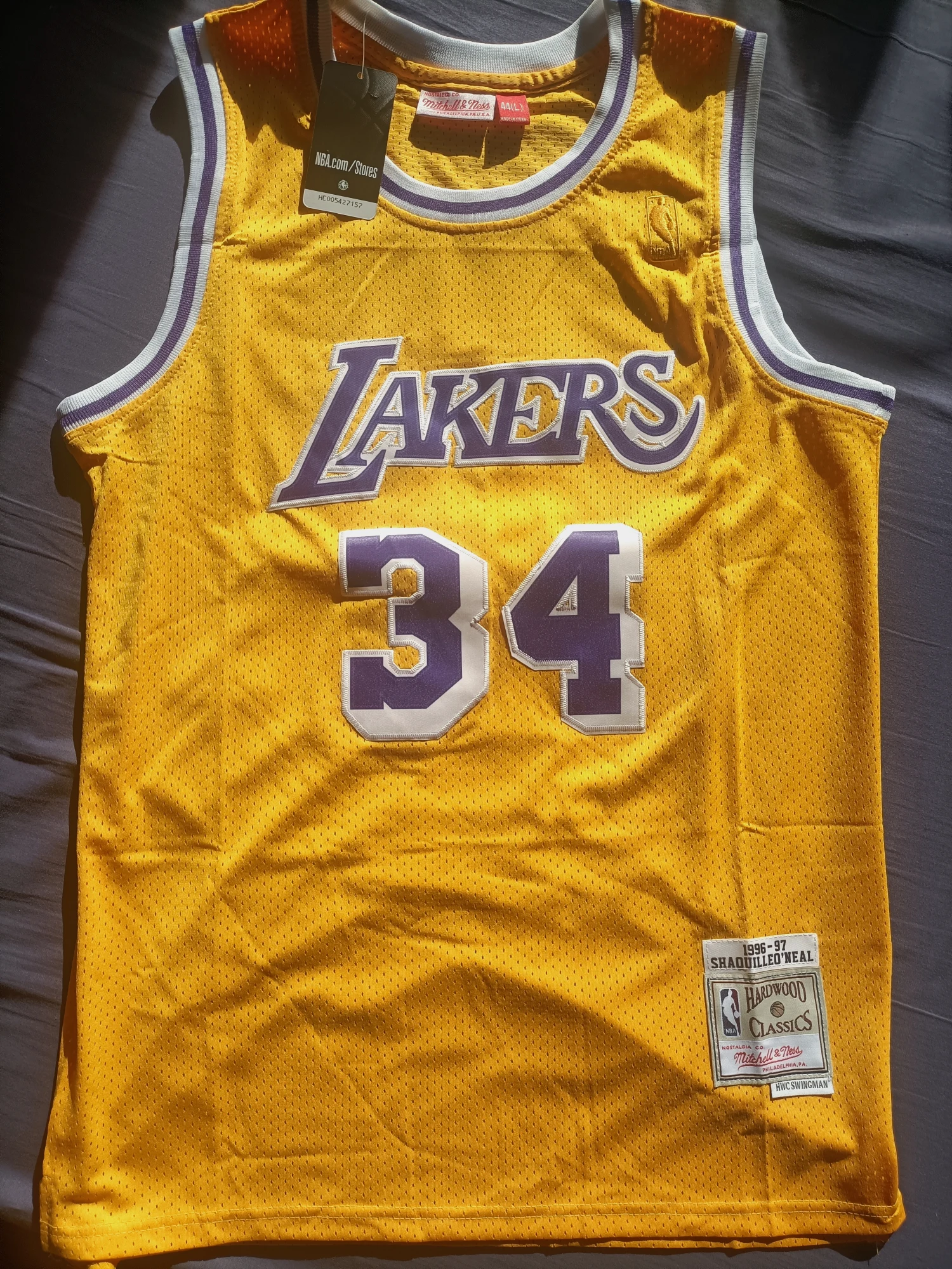 Maillot Mitchell & Ness Lakers O'Neal 34