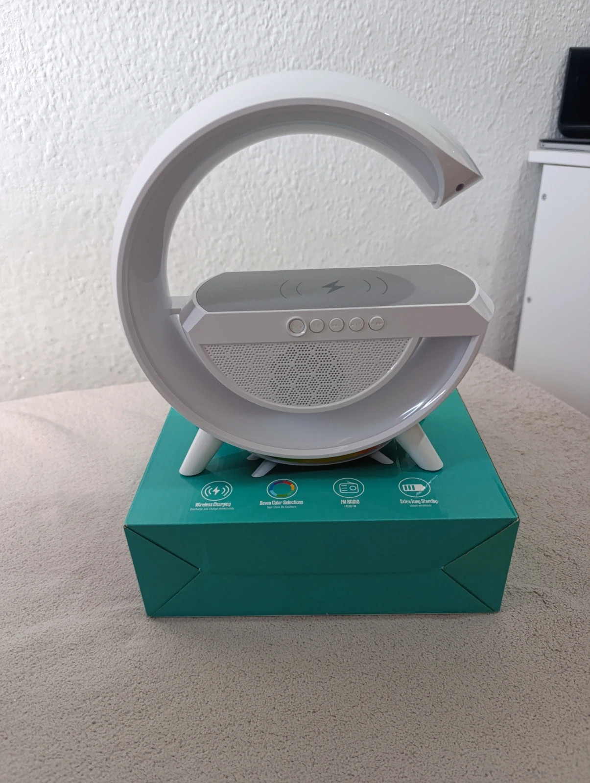 Lámpara LED G Bluetooth Carga Inalámbrica Radio FM Altavoz – led wireless 4
