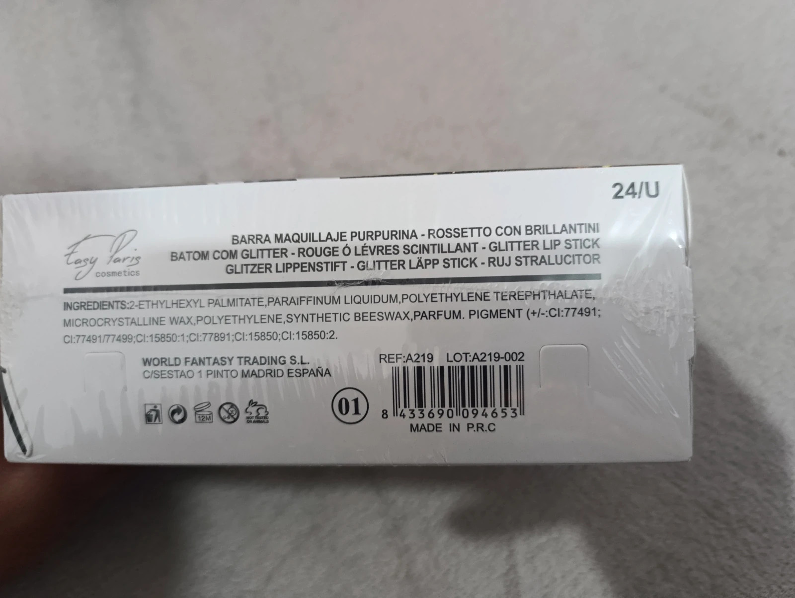Labial con purpurina/glitter de Easy Paris Cosmetics – Berwich 2