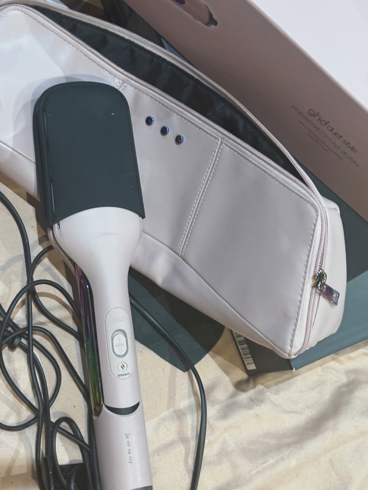 Lisseur styler ghd Duet Style rose avec pochette