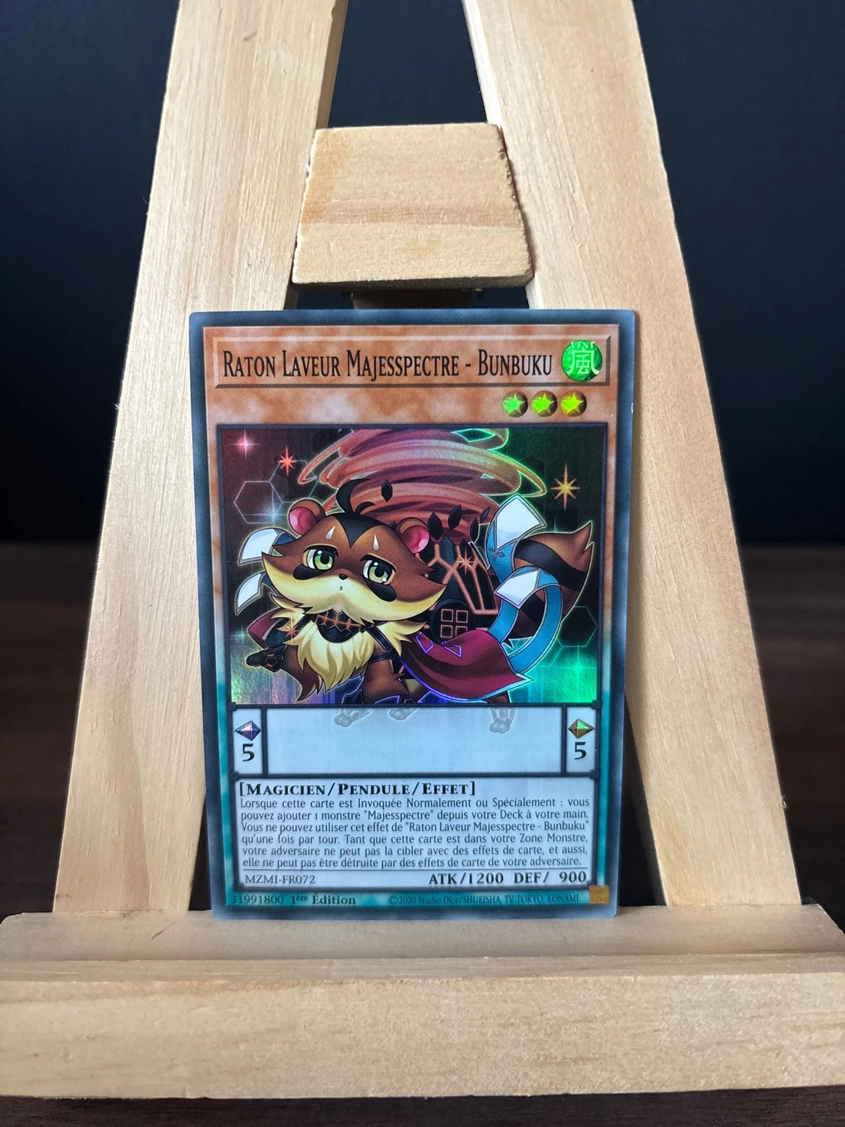 Carte yu-gi-oh raton laveur majesspectre - bunbuku mzmi-fr072 tbe