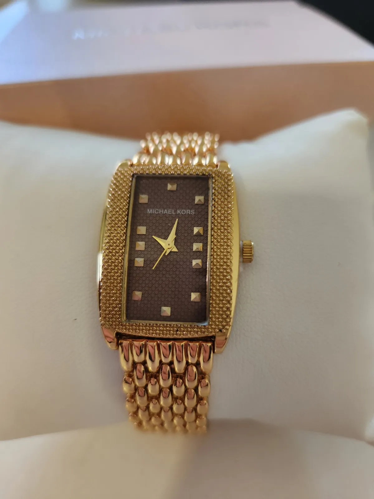 Montre Michael Kors dorée cadran chocolat 2