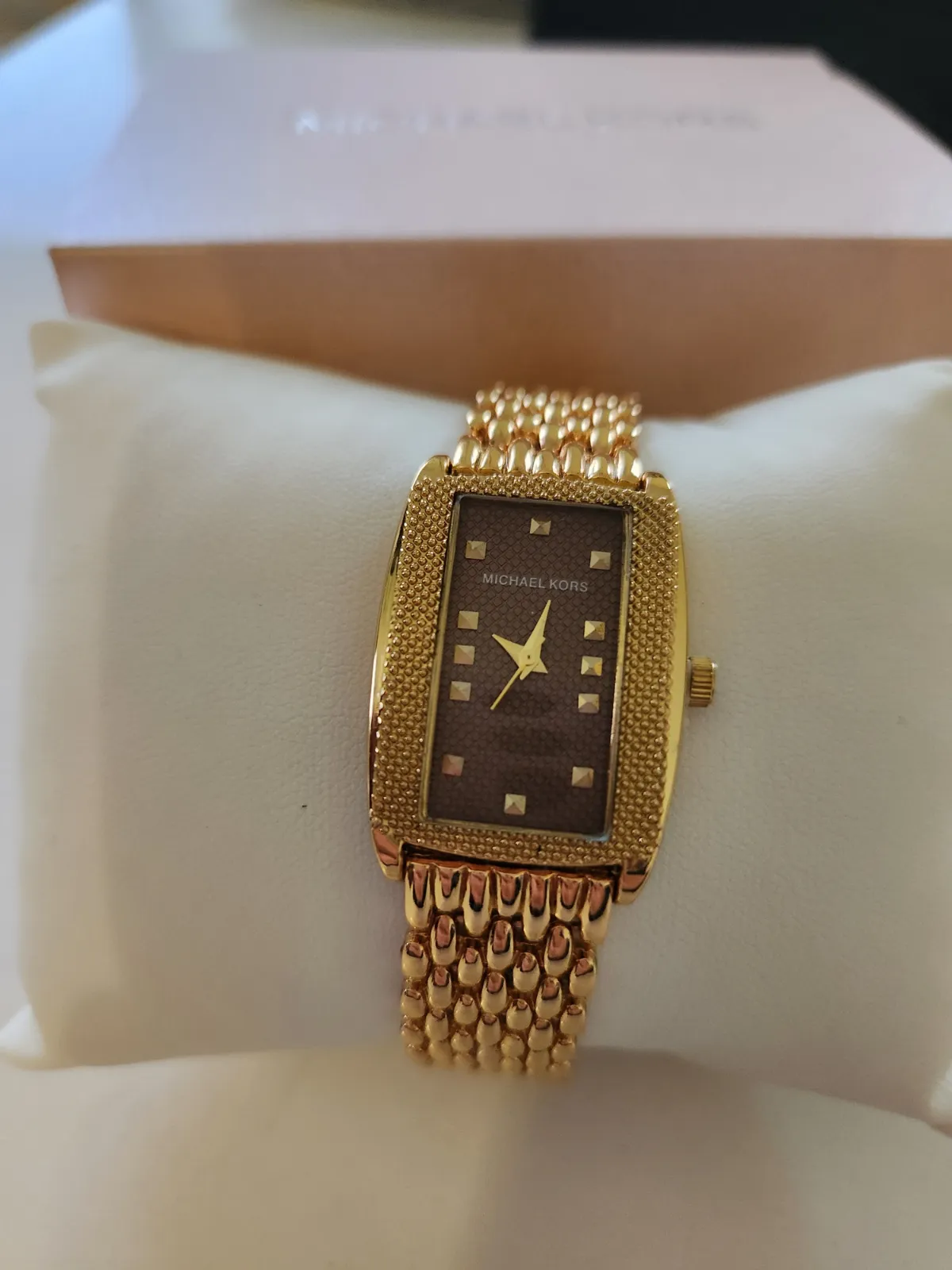 Montre Michael Kors dorée cadran chocolat