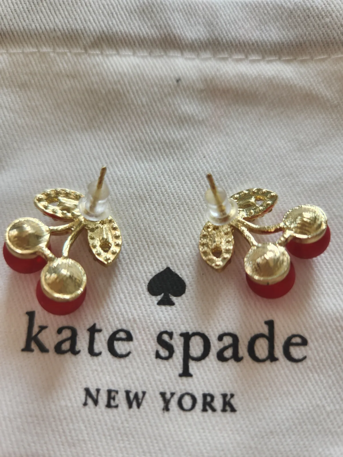 Boucles d'oreilles Kate Spade cerises rouges 3