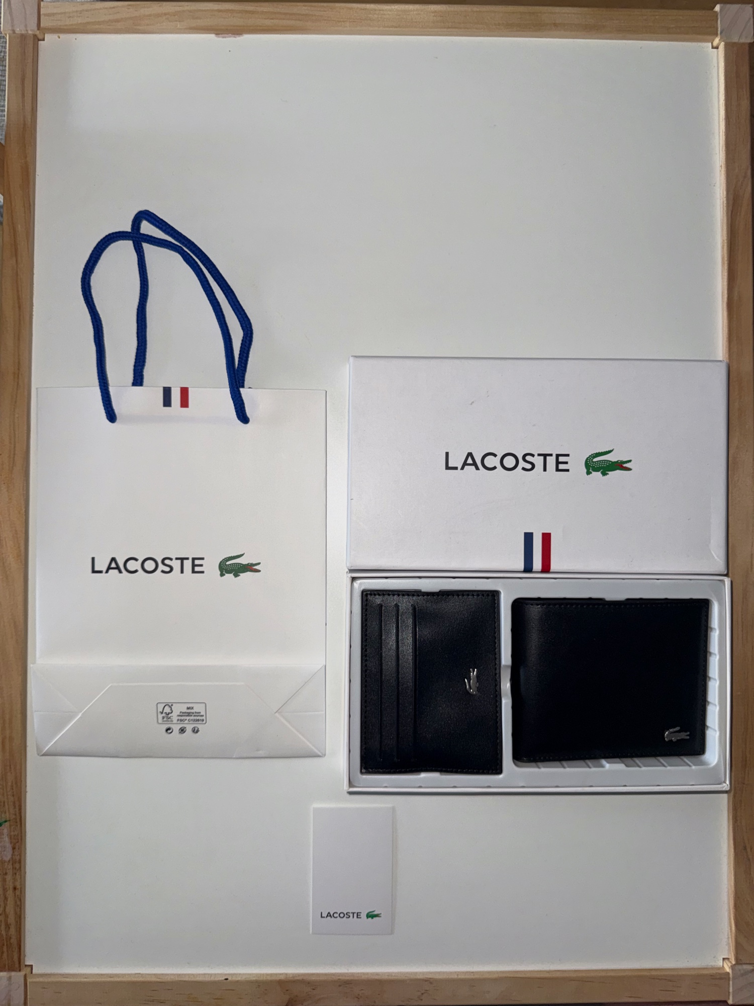 Coffret Portefeuille Et Porte-Cartes Lacoste Noir – Lacoste – taille Taille unique