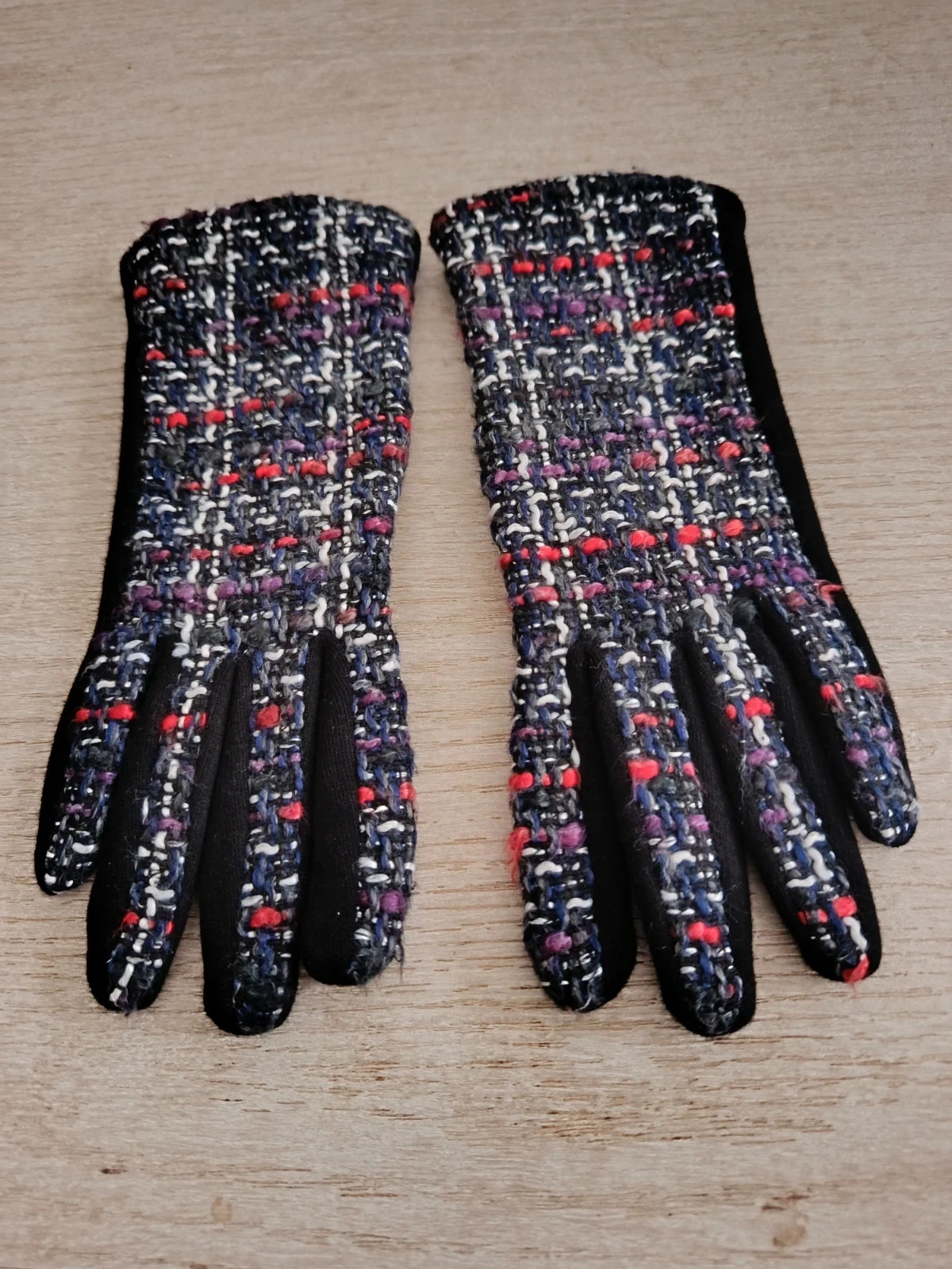 Guantes de Tweed con Detalle Táctil🔥🔥 – Local – taille 5 5