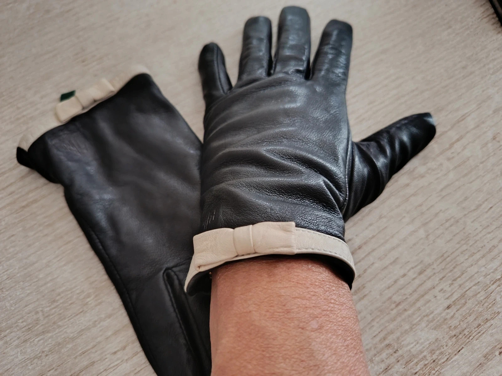 Guantes de Piel Lauren Ralph Lauren con Lazo Talla S🔥🔥 – Ralph Lauren – taille S 5