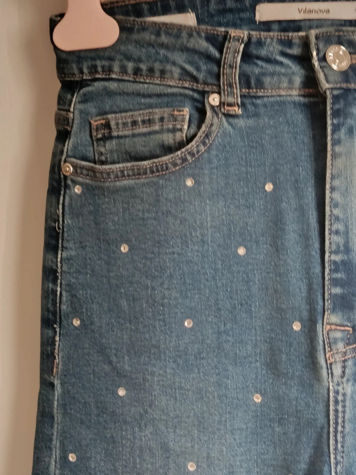 Jeans Vilanova Mom Slim con Brillos🔥🔥 – Vilanova – taille XS / 34 / 6 4