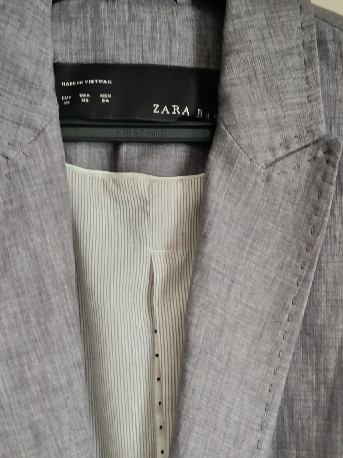 Blazer gris jaspeado de lino talla xs🔥🔥Zara – Zara – taille XS / 34 / 6 2