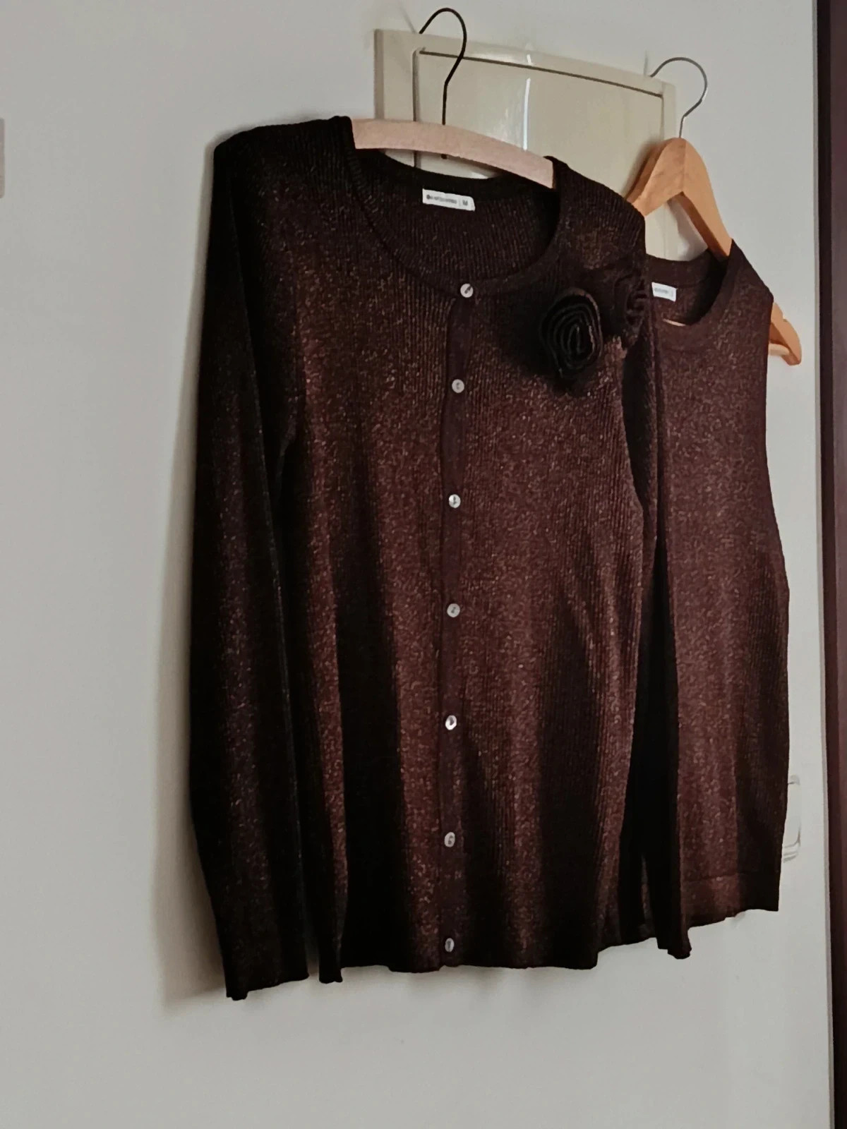 Conjunto Metalizado Chocolate Cárdigan + Top🔥🔥 – Encuentro – taille Autre 3