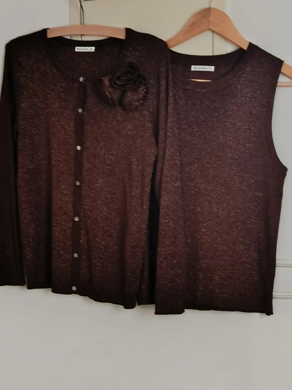 Conjunto Metalizado Chocolate Cárdigan + Top🔥🔥 – Encuentro – taille Autre 4