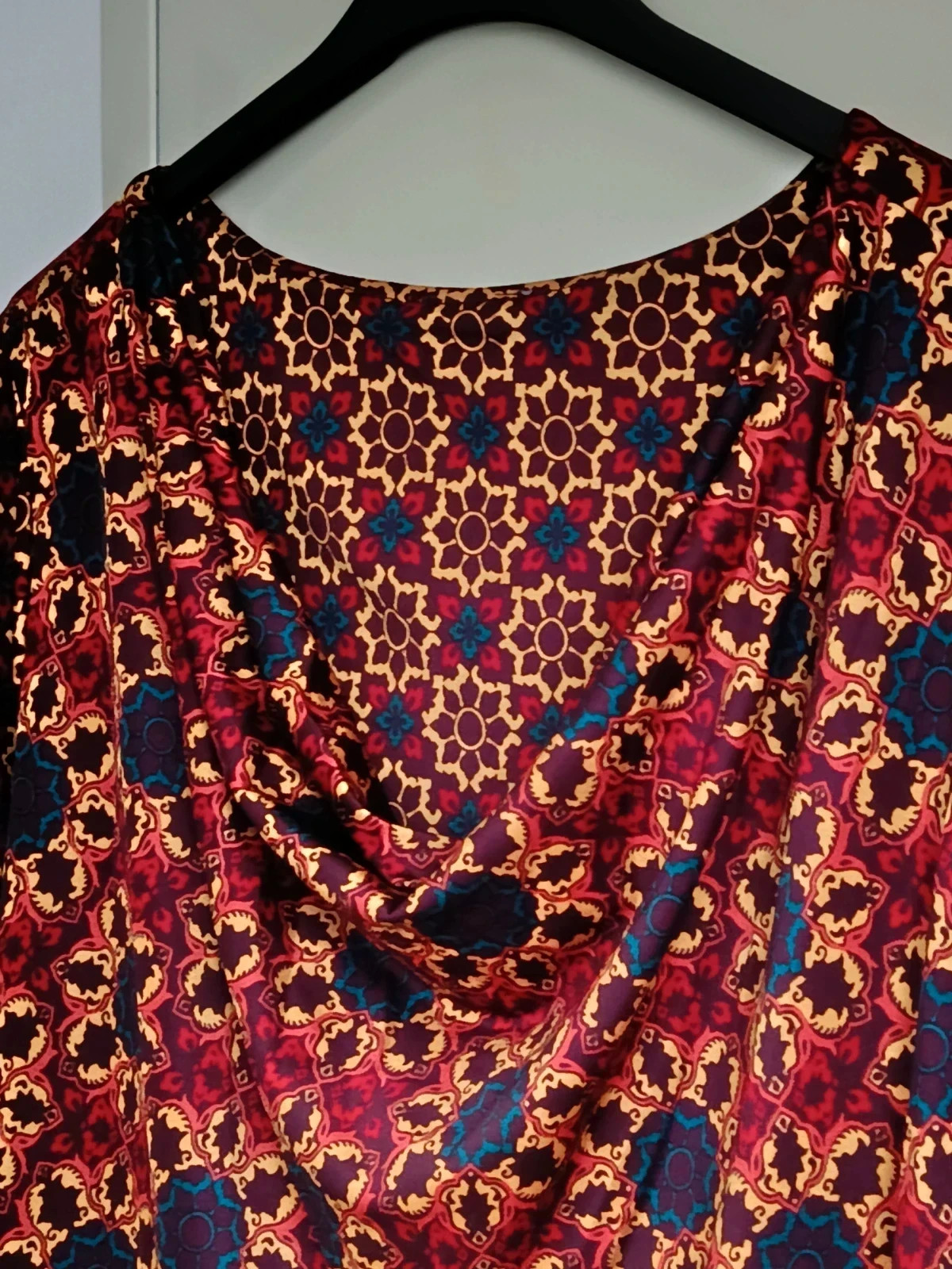 Blusón Boho-Chic Per Una M&S- Estampado Mandalas y Cuello Drapeado🔥🔥 – Per Una – taille L / 40 / 12 4