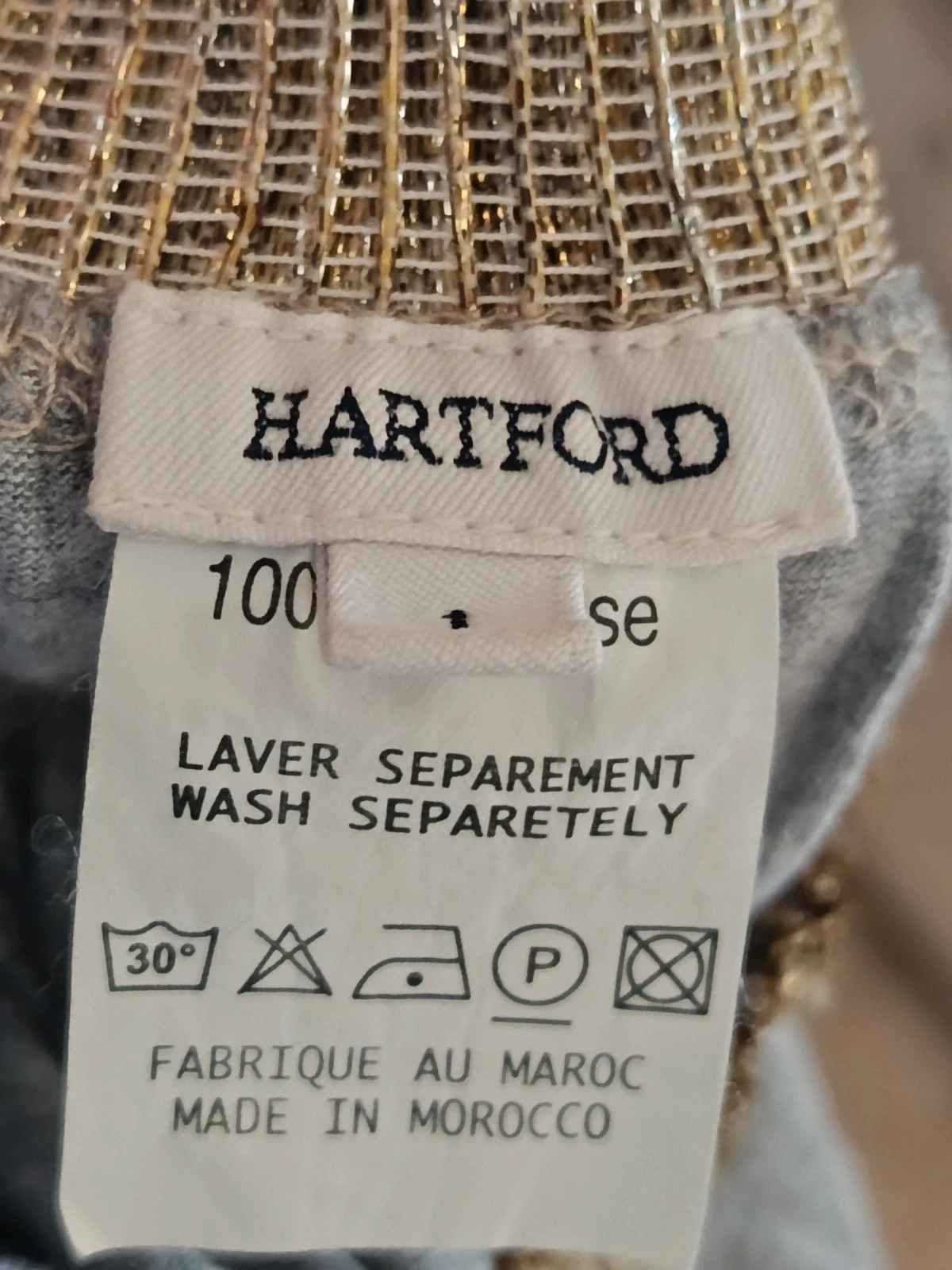 Falda gris Hartford con detalles dorados - Talla 1🔥🔥 – Hartford – taille S / 36 / 8 2