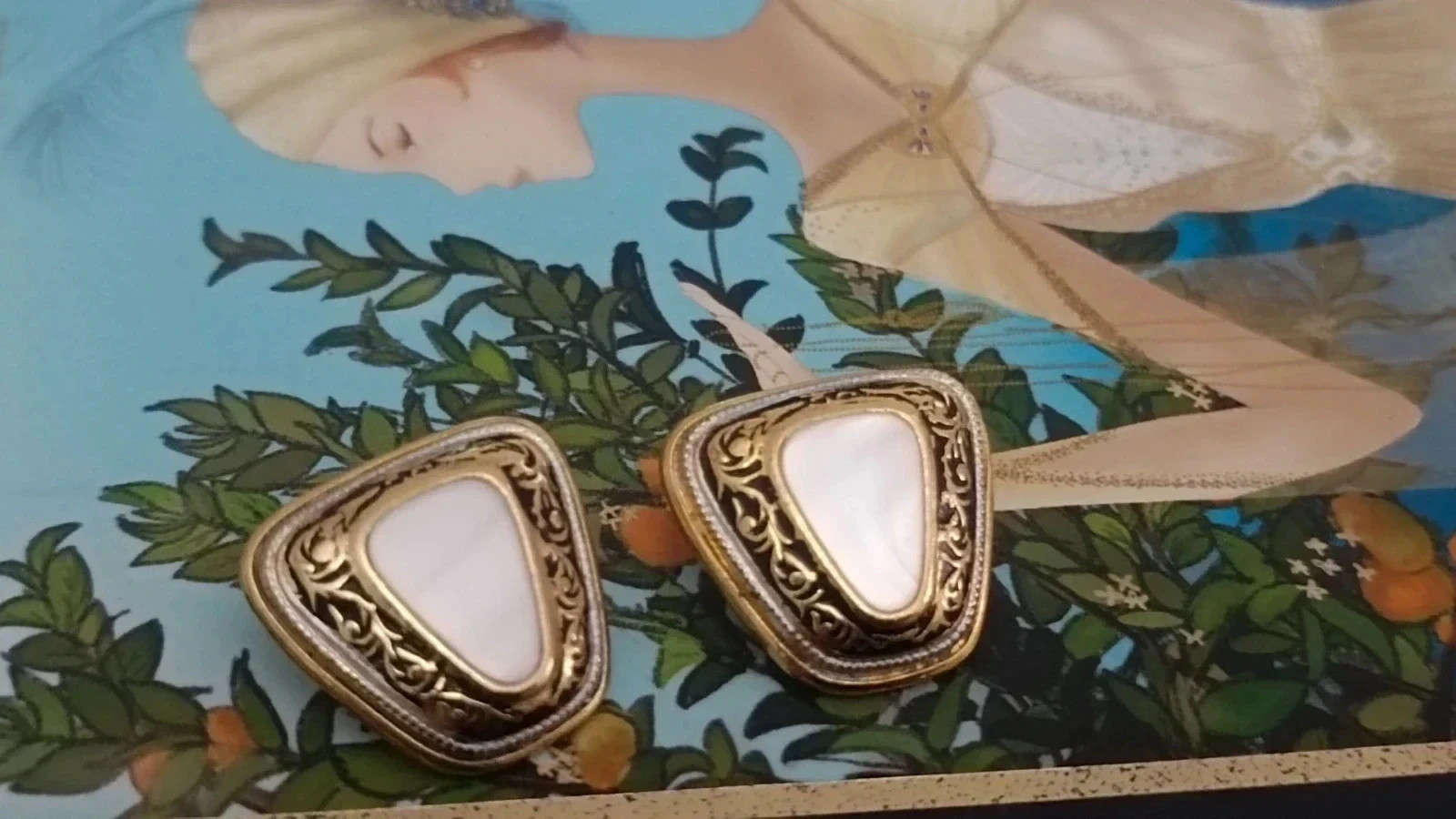 Pendientes trapezoides damasquinados 🔥🔥 – Artesania 4