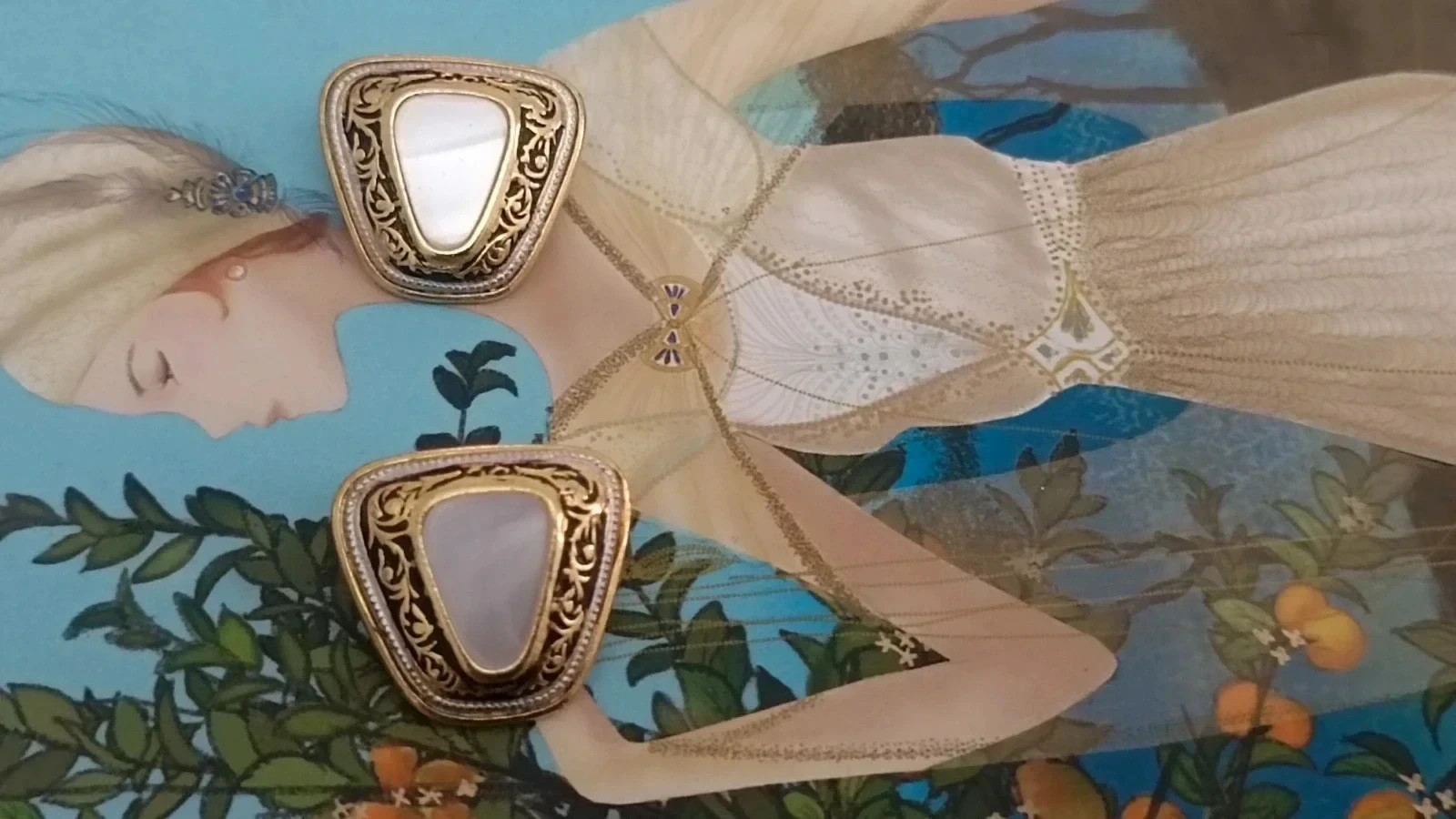 Pendientes trapezoides damasquinados 🔥🔥 – Artesania 5