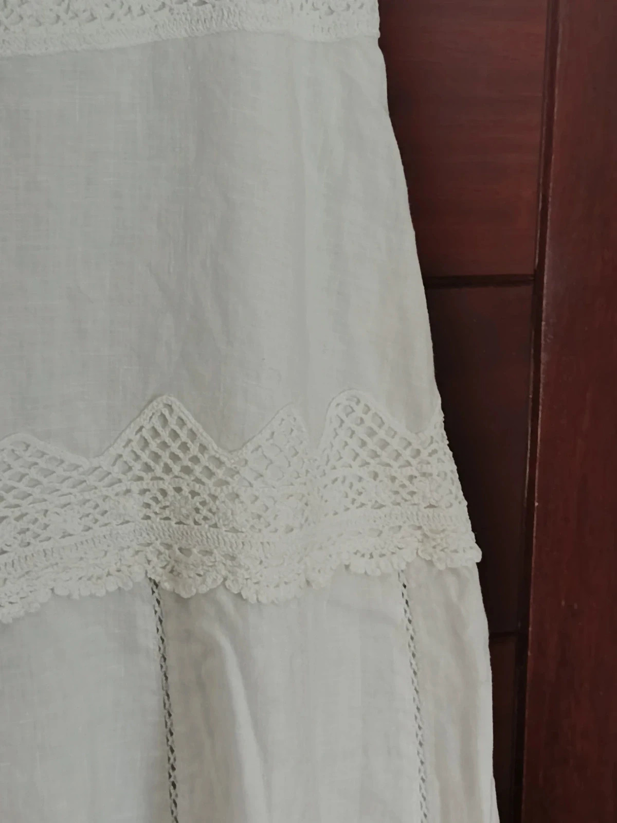 Falda midi premium de lino y encaje de Les Copains Línea Blue🔥🔥S – Les Copains – taille S / 36 / 8 4