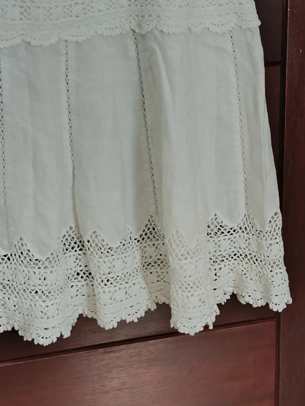 Falda midi premium de lino y encaje de Les Copains Línea Blue🔥🔥S – Les Copains – taille S / 36 / 8 5