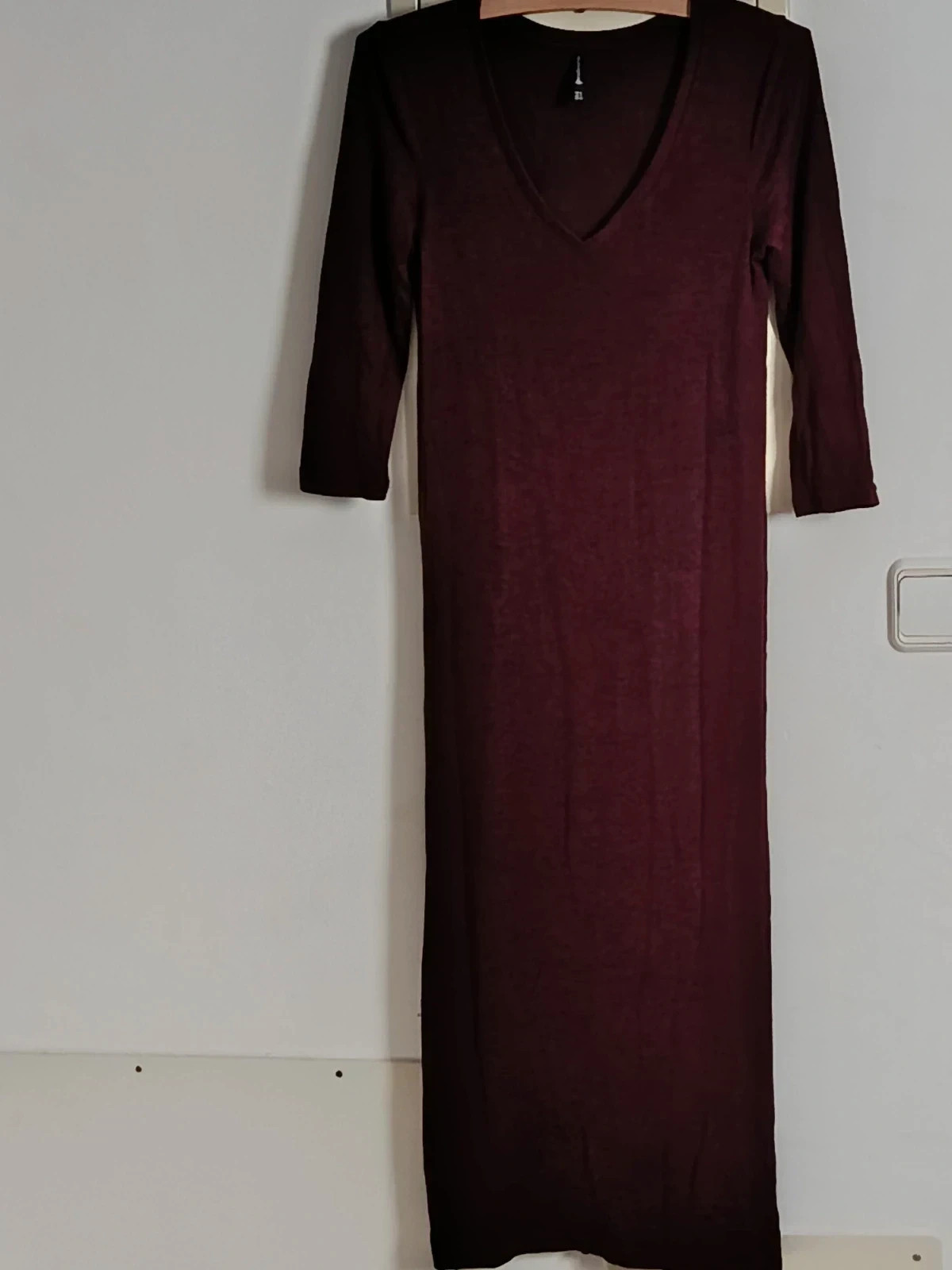 Vestido Largo de Punto Stradivarius Burdeos Melange Talla M🔥🔥 – Stradivarius – taille M / 38 / 10
