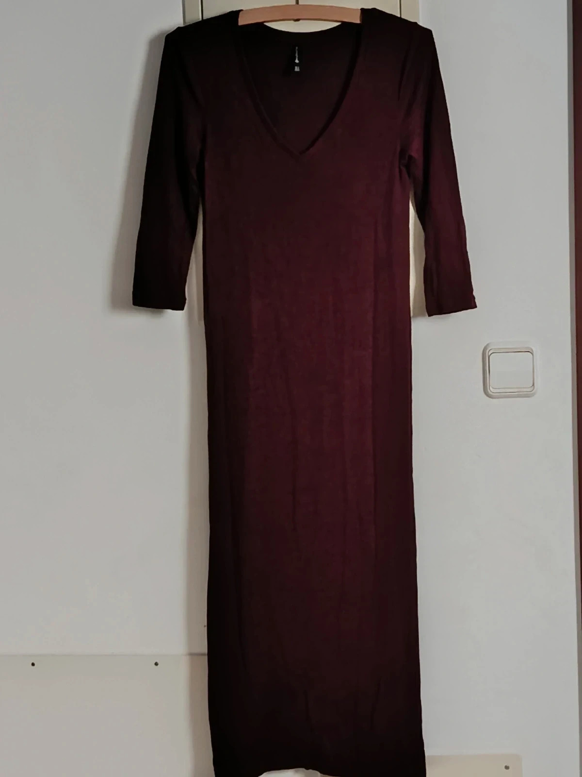 Vestido Largo de Punto Stradivarius Burdeos Melange Talla M🔥🔥 – Stradivarius – taille M / 38 / 10 2