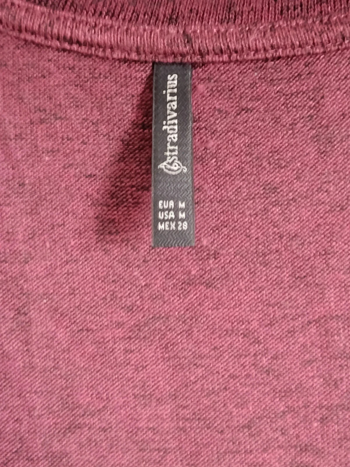 Vestido Largo de Punto Stradivarius Burdeos Melange Talla M🔥🔥 – Stradivarius – taille M / 38 / 10 3