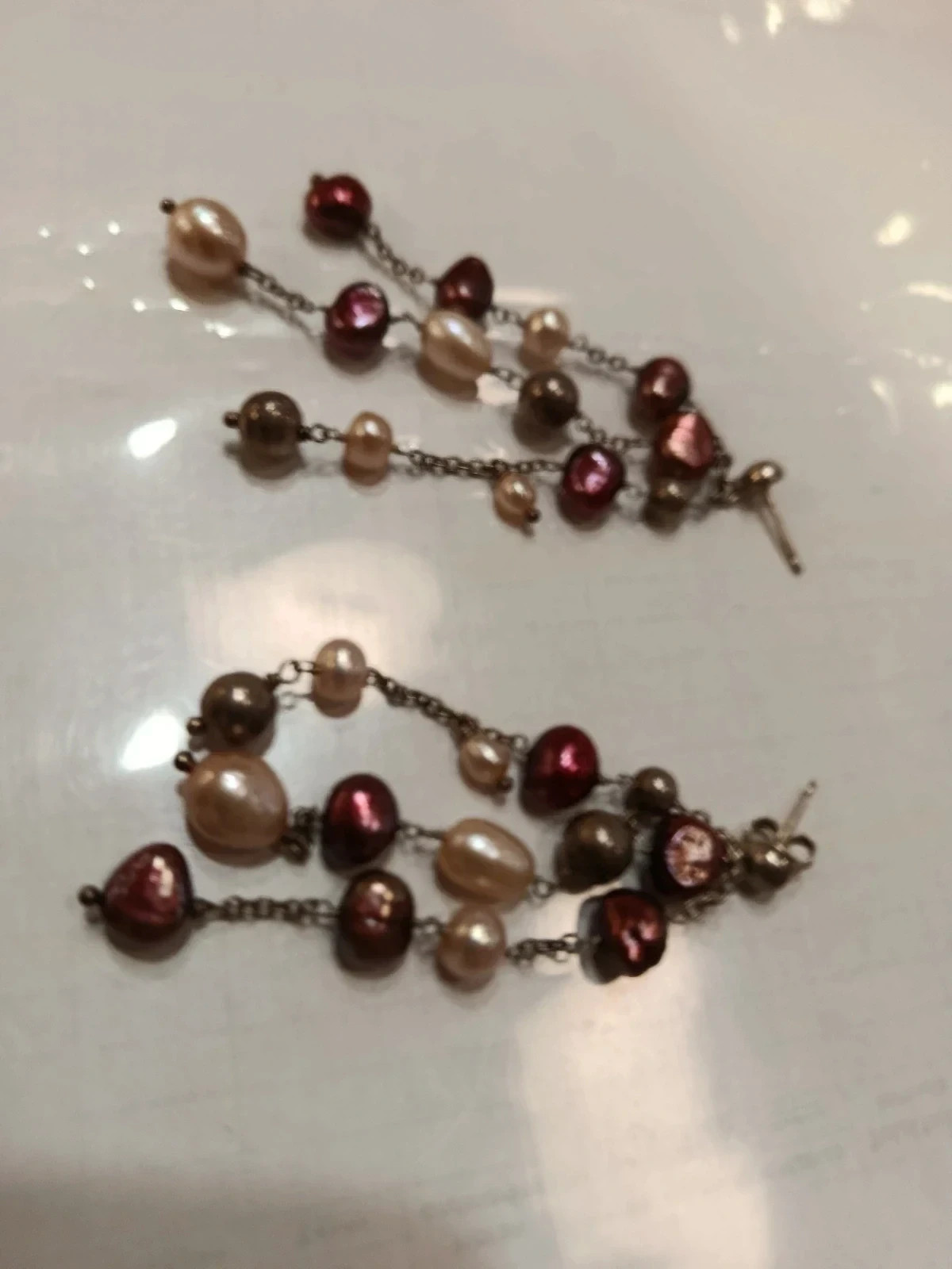 Pendientes Italianos Cascada de Perlas Elegancia Artesanal🔥🔥 – Artesanía italiana 4