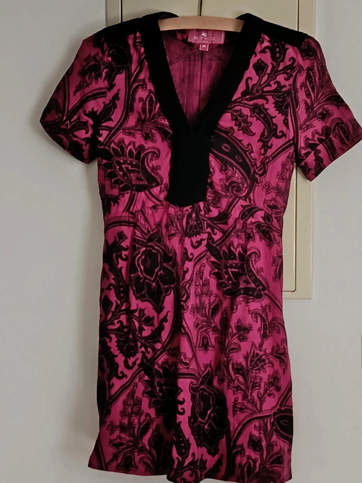 Vestido Corto ETRO Milano – Estampado Barroco Fucsia y Negro🔥🔥 – Etro – taille XS / 34 / 6 2