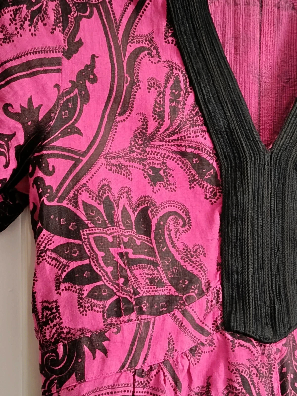 Vestido Corto ETRO Milano – Estampado Barroco Fucsia y Negro🔥🔥 – Etro – taille XS / 34 / 6 5