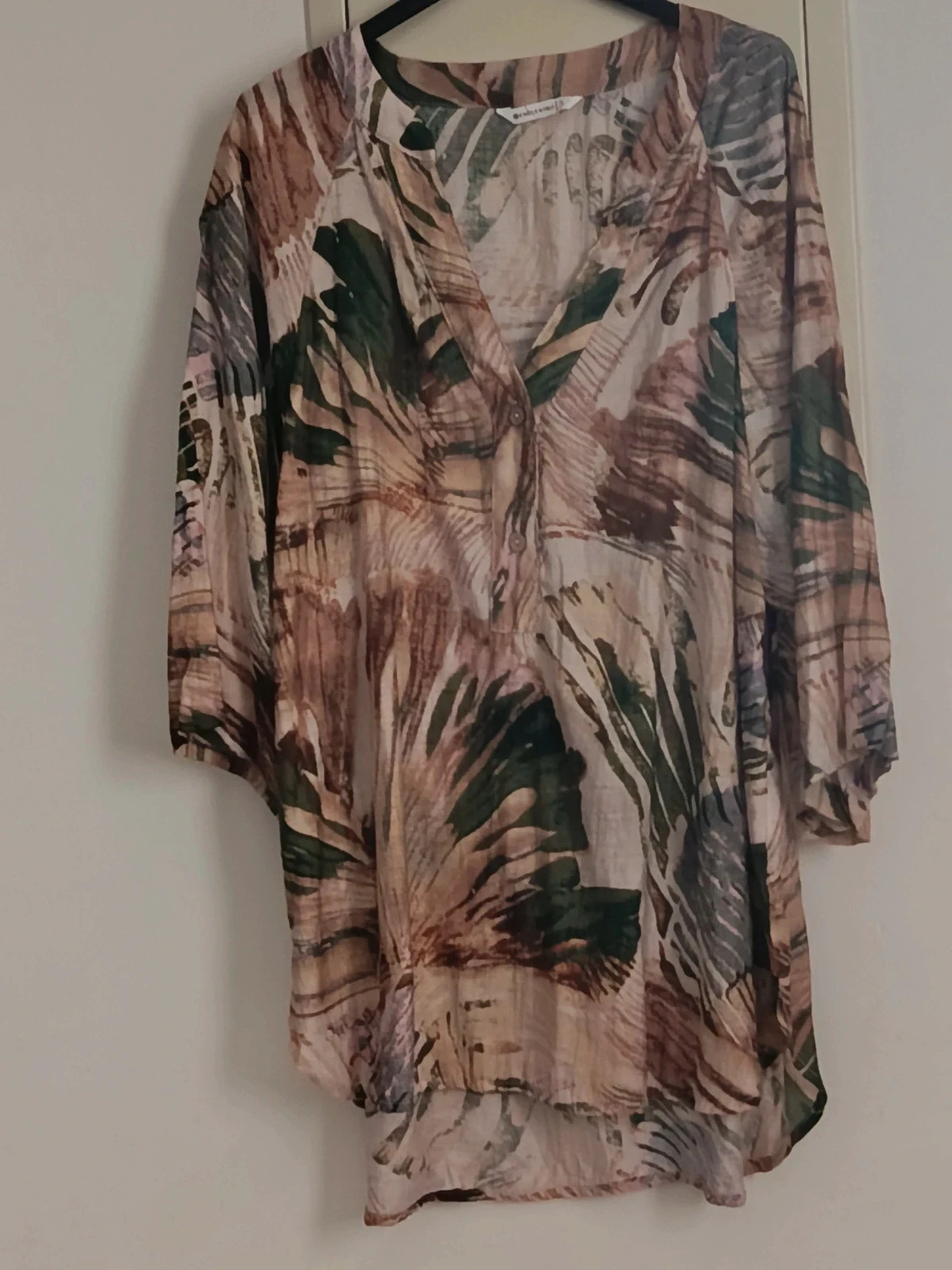 Camisa Túnica Encuentro Modas Estampado Tropical🔥🔥