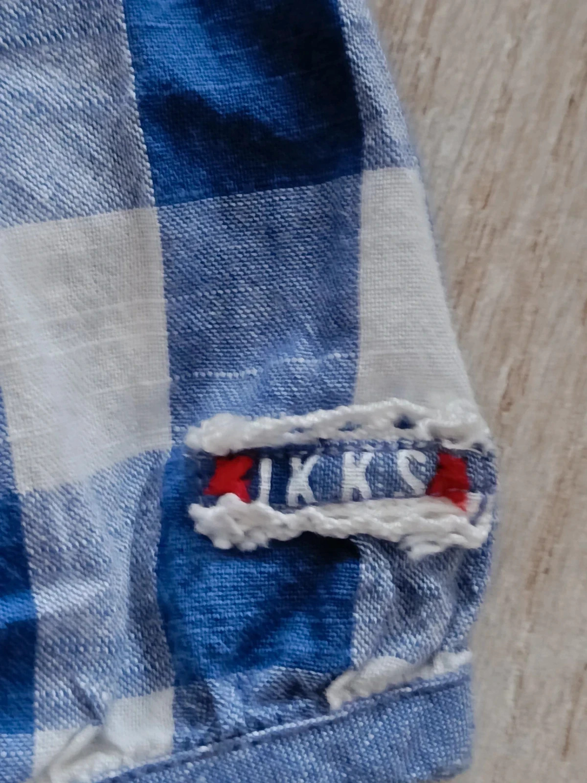 Pelele IKKS Bebé - Cuadros Vichy Azul y Blanco 🔥🔥 – IKKS – taille 1-3 mois / 56 cm 4