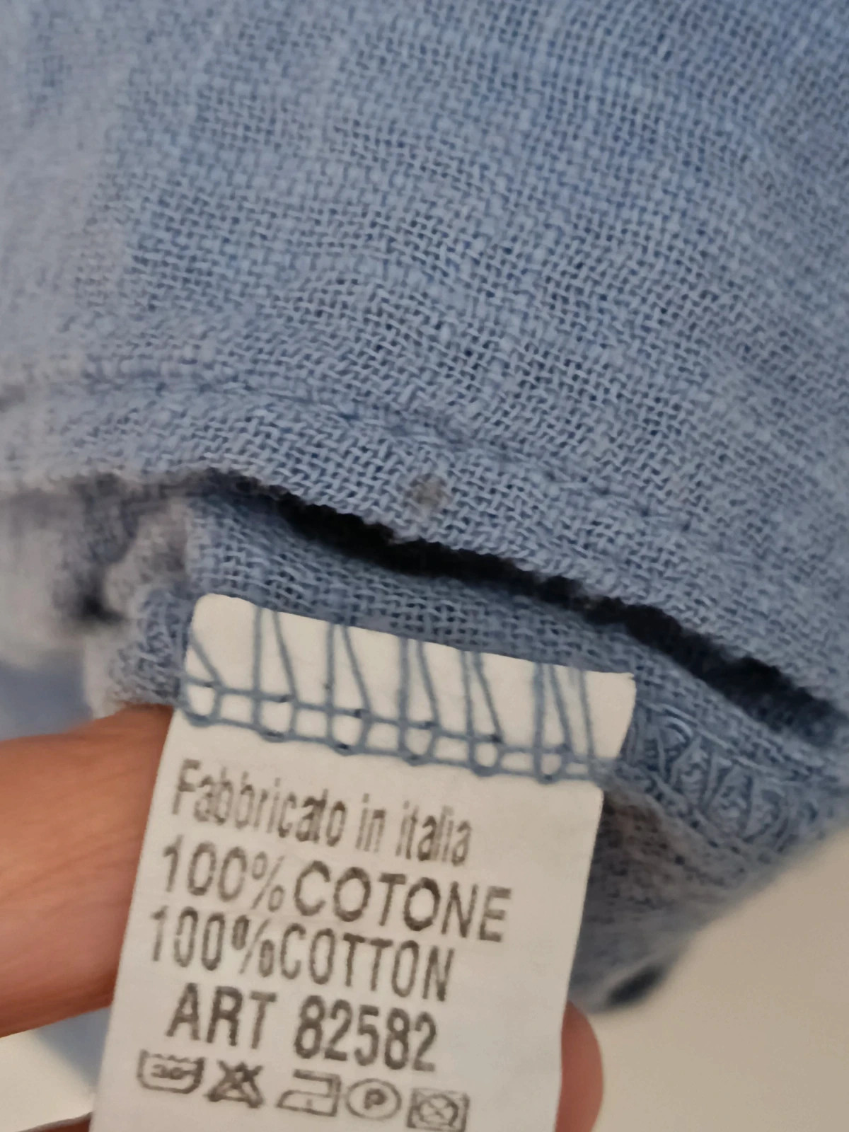 Blusa de Algodón Italiana – Azul Clarito🔥🔥 – Italia Independent – taille Taille unique 5