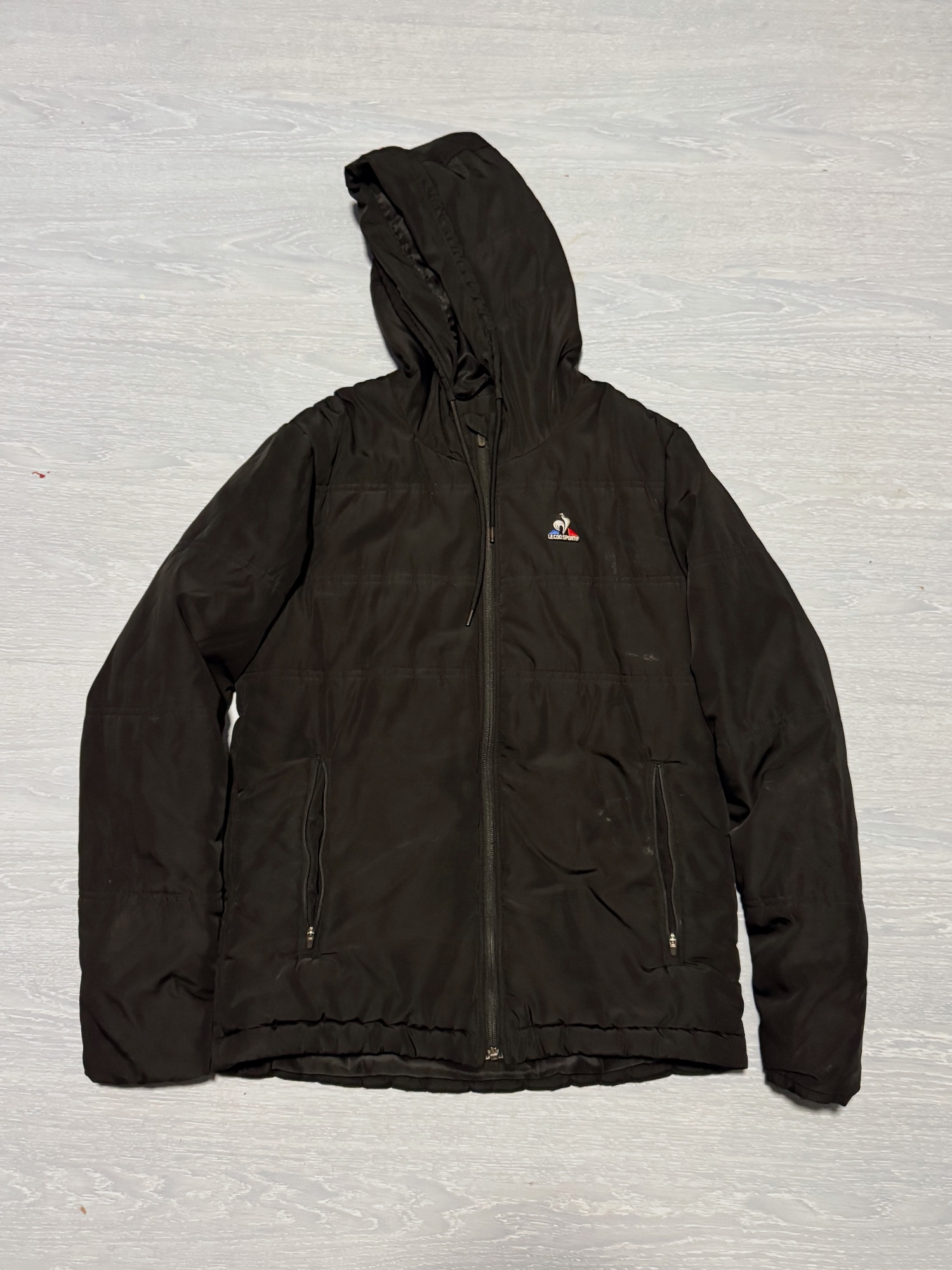 Doudoune à capuche noire Le Coq Sportif taille S