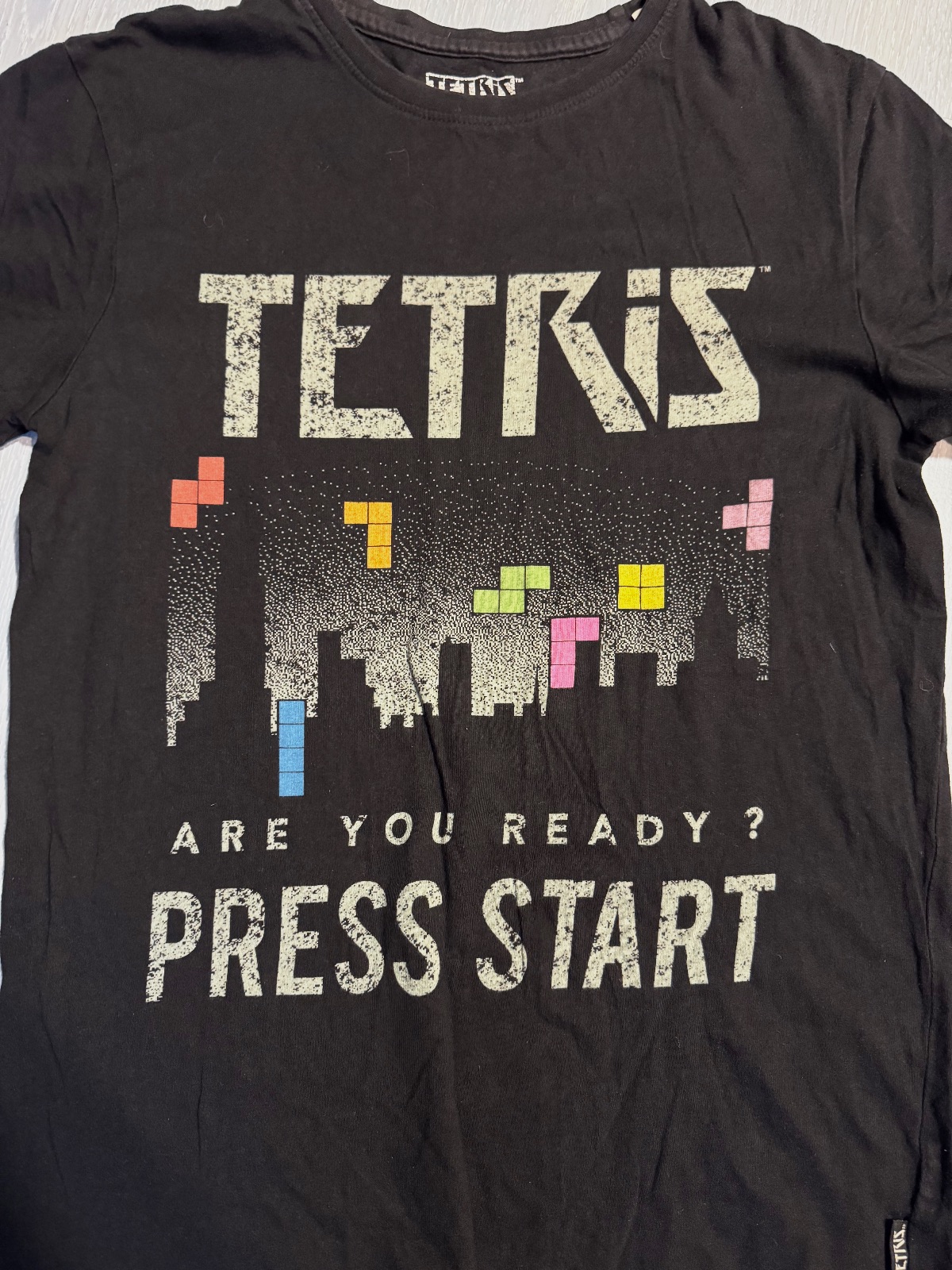 T-shirt noir imprimé Tetris taille S – Tetris – taille S 2