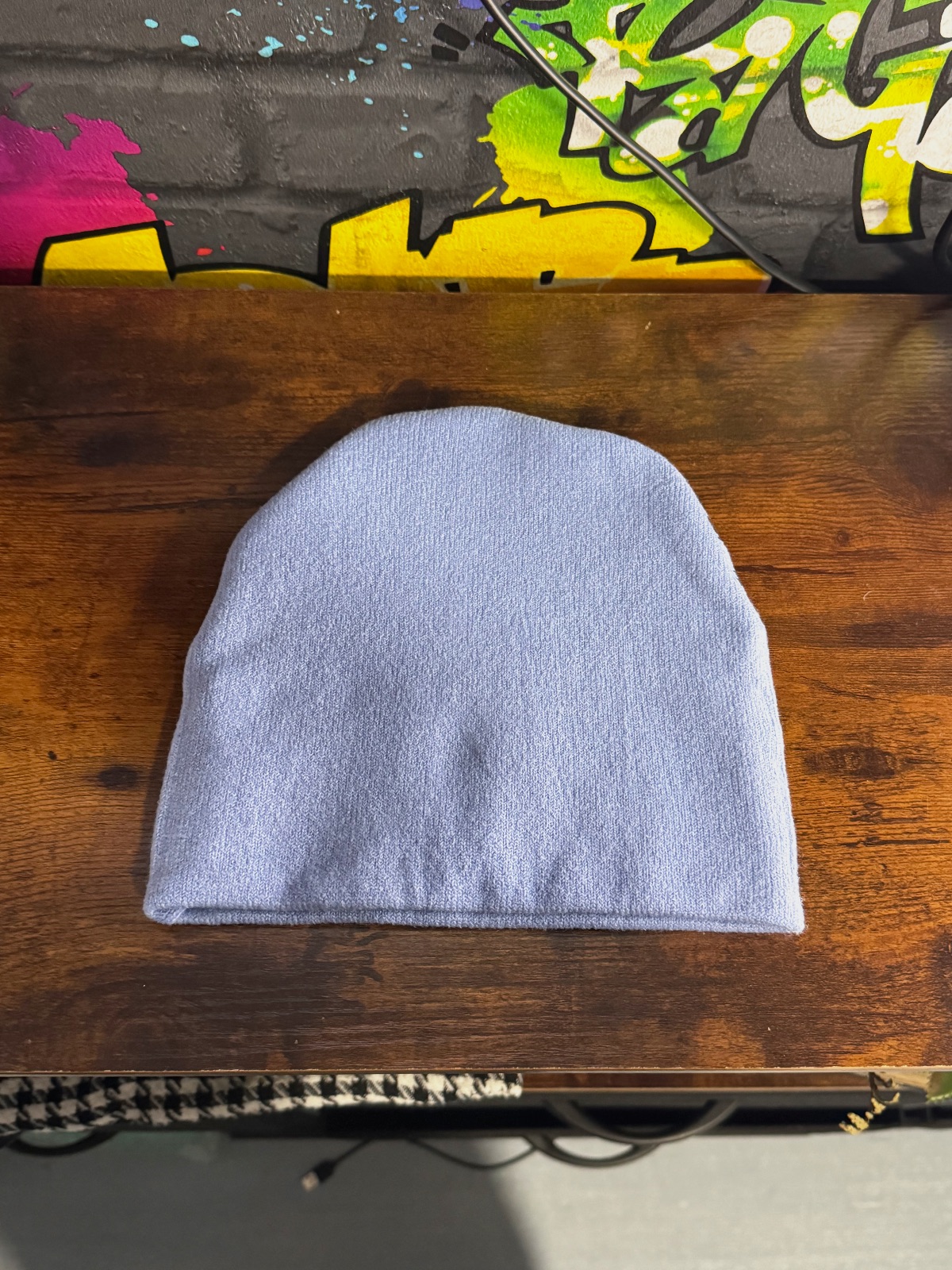 Bonnet bleu motif toile d'araignée rose – Nike – taille Taille unique 2