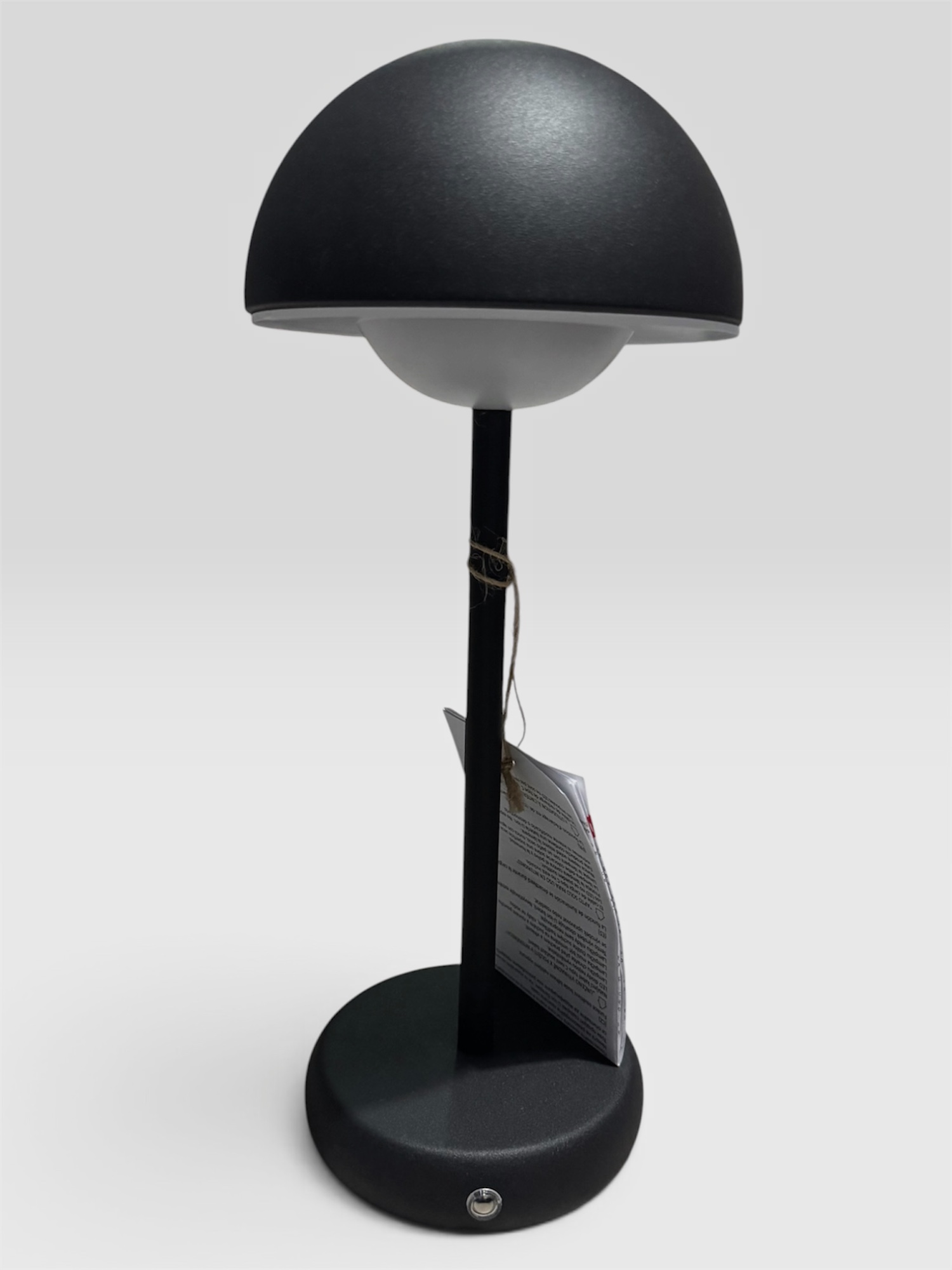 Lampe à poser champignon LED rechargeable noire