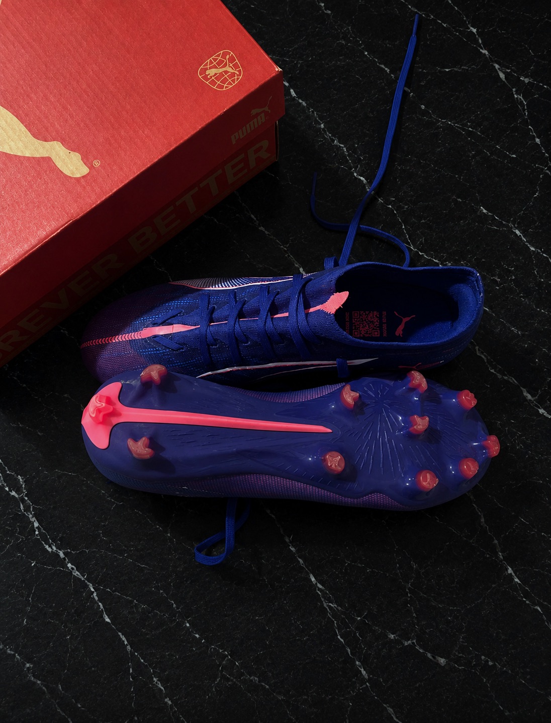 Chaussures de football Puma Ultra bleues et roses – Puma – taille EU 41 3