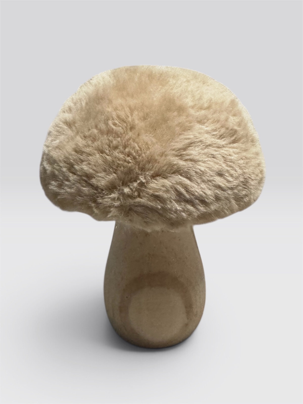 Objet décoratif champignon en bois et fausse fourrure – Atmosphera 2