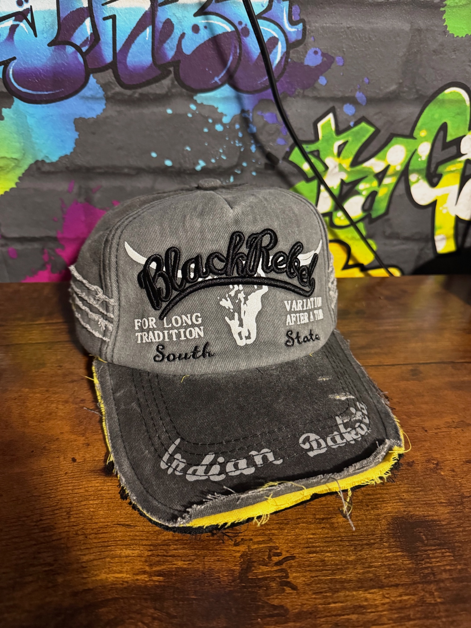 Casquette style vintage à broderie Black Rebel – Black Rebel – taille Taille unique